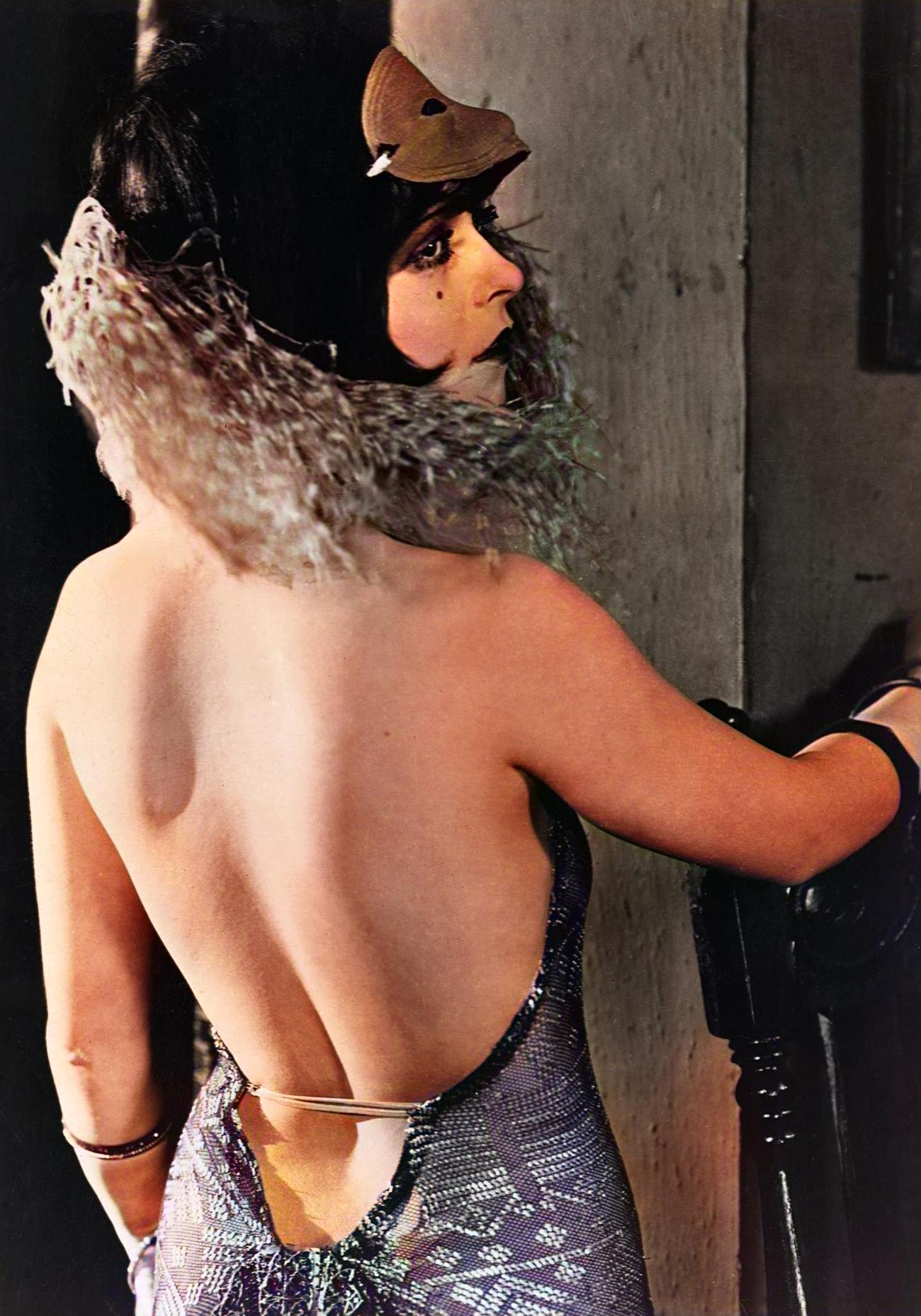 Clara Bow In A Feather Boa And Backless Dress, 1920S