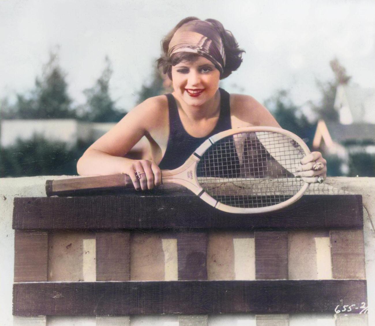 Clara Bow Winking And Smiling For The Camera, Circa 1925.
