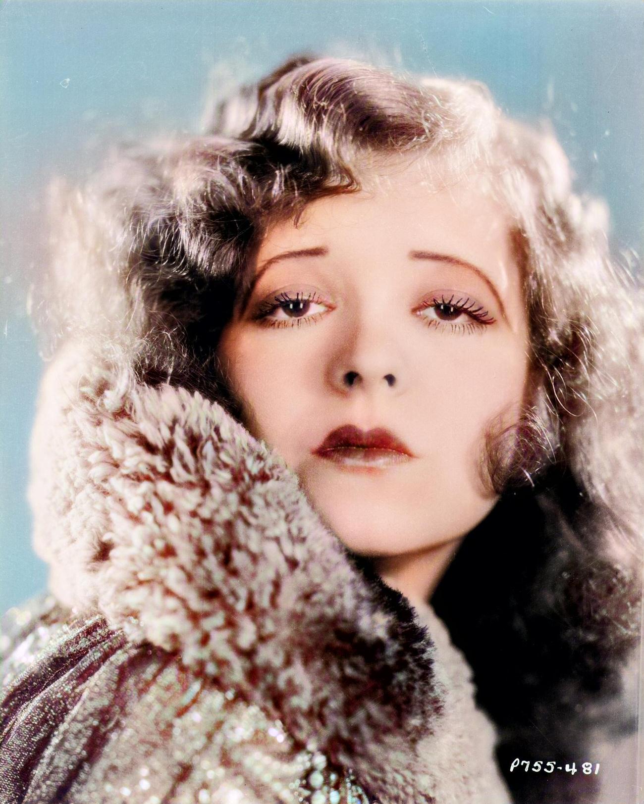Clara Bow In A Fur Coat, 1928.