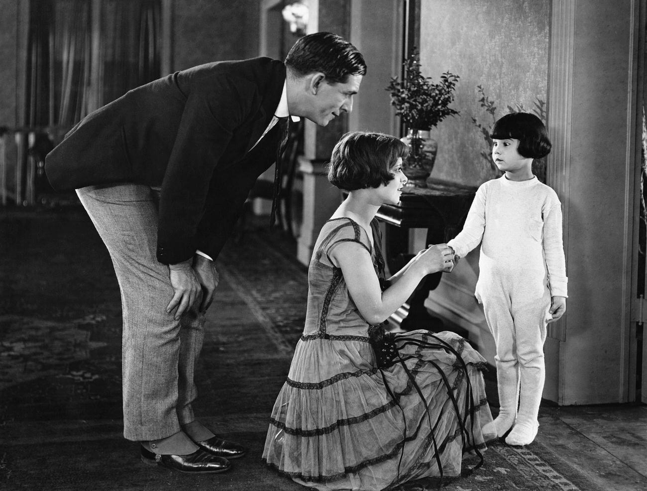 Edward Everett Horton, Clara Bow, And Peggy Montgomery In 'Helen'S Babies', 1924.
