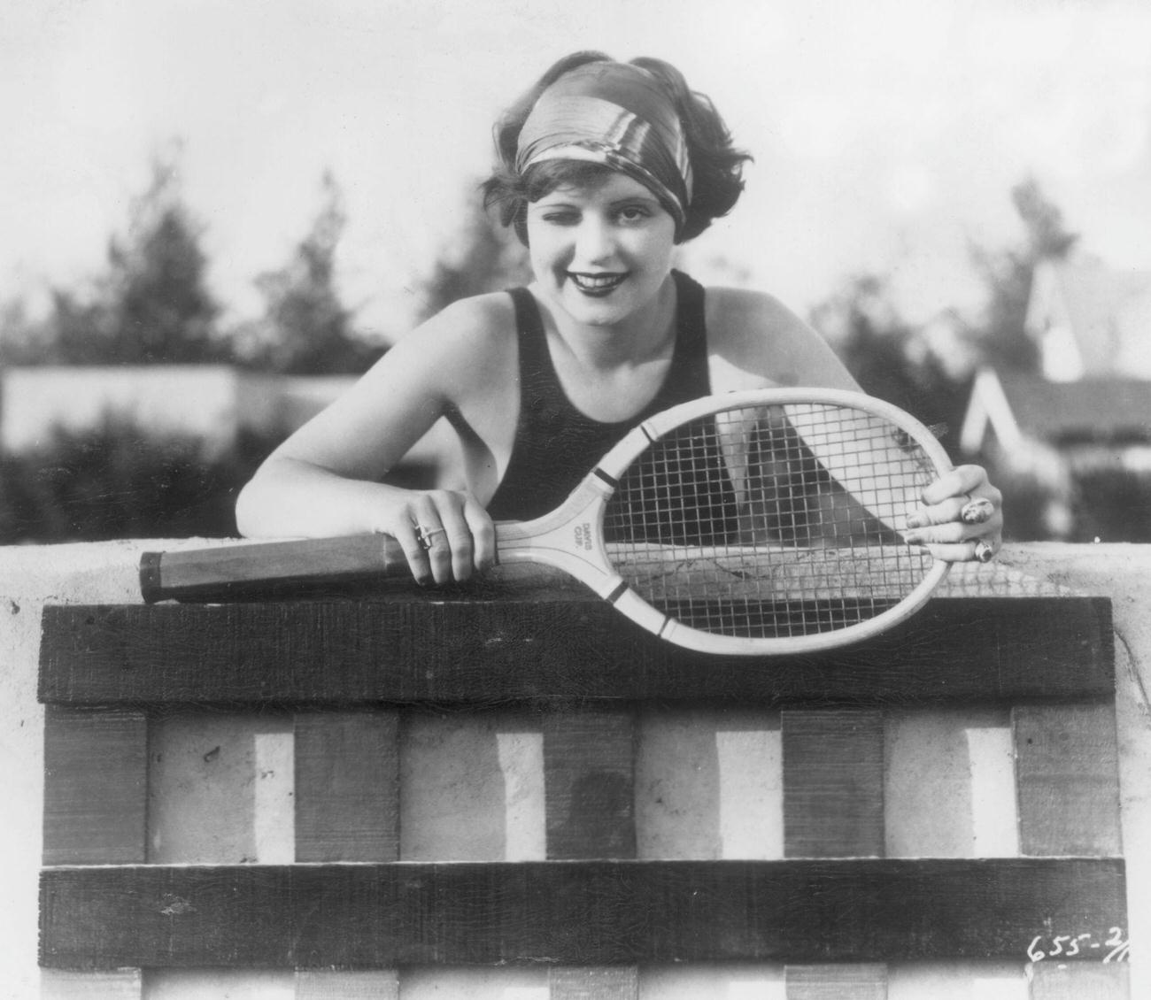 Clara Bow Winking For The Camera, Circa 1925.