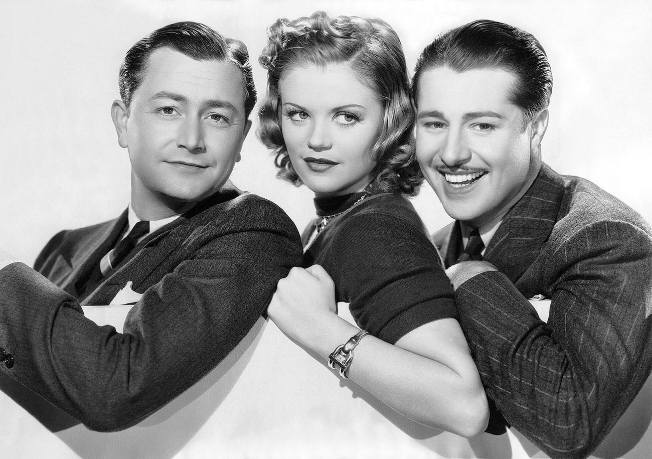 Simone Simon, Don Ameche, And Robert Young In A Scene From &Amp;Quot;Josette.&Amp;Quot;