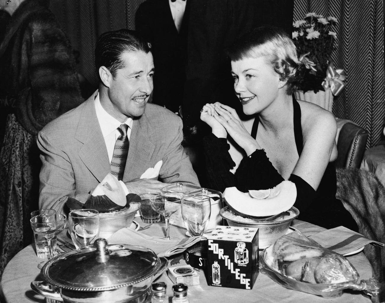 Don Ameche And Kyle Macdonnell At The Stork Club, New York, Early 1950.
