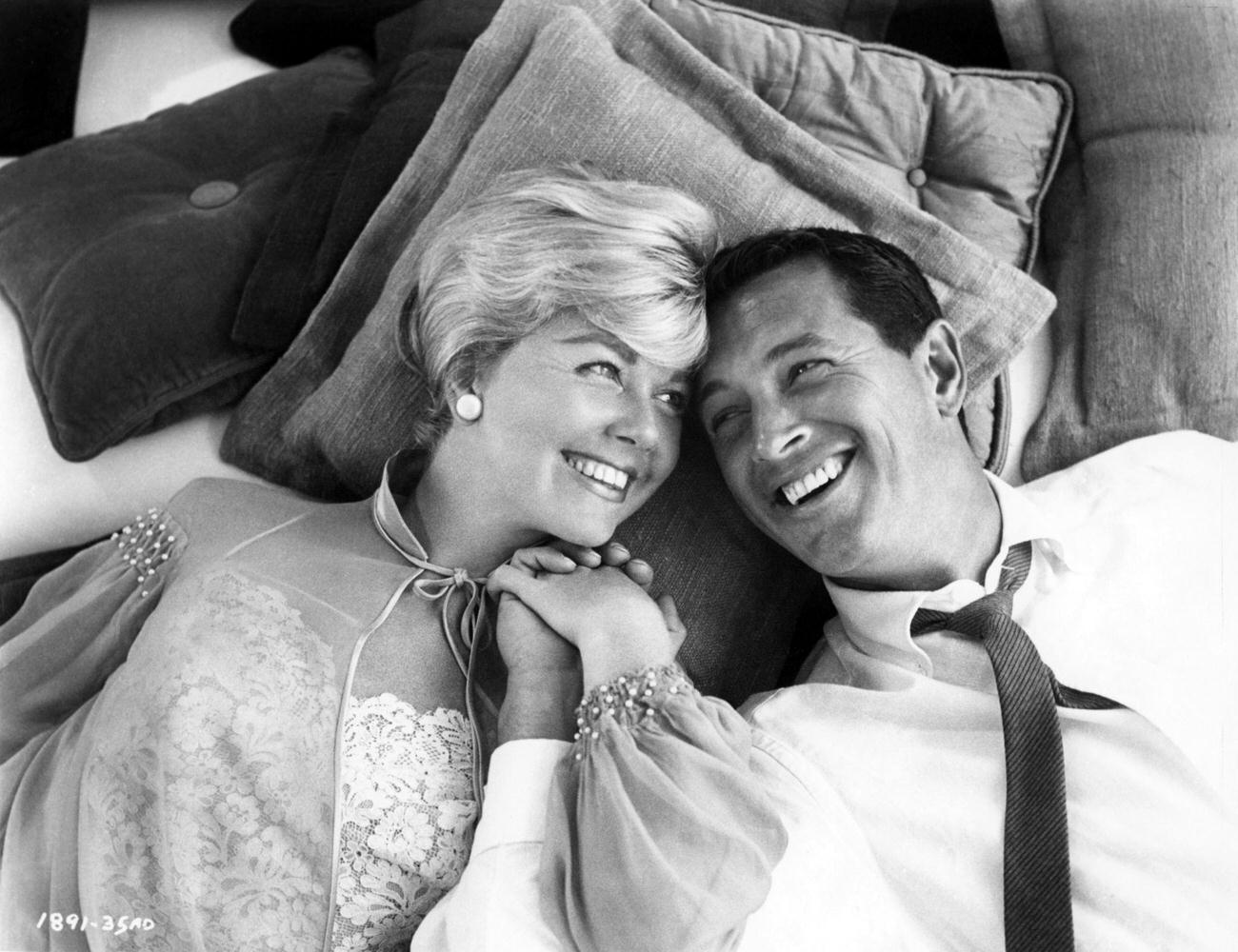 Doris Day And Rock Hudson In 'Pillow Talk', 1959.