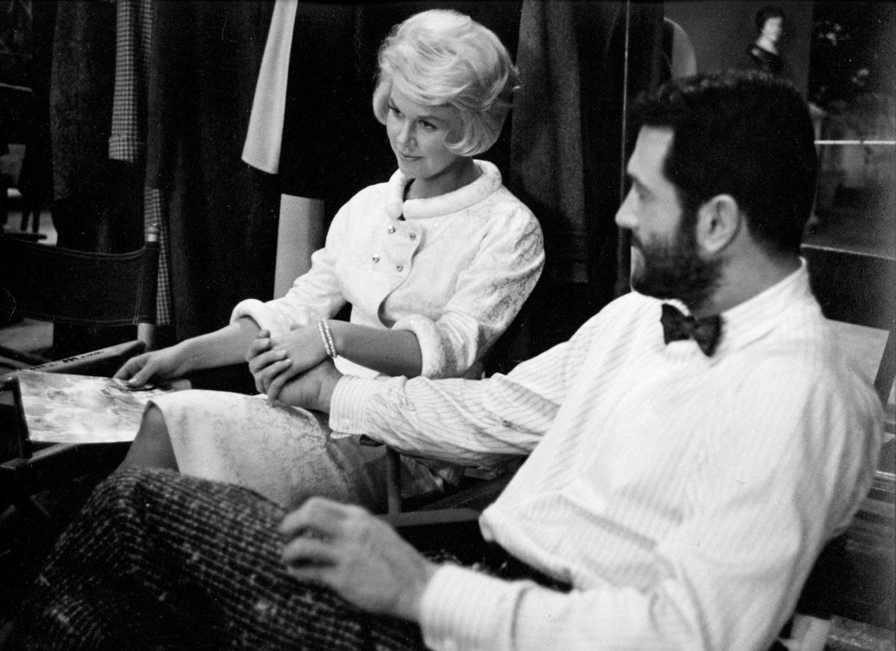 Doris Day And Rock Hudson Holding Hands In 'Lover Come Back', 1960.