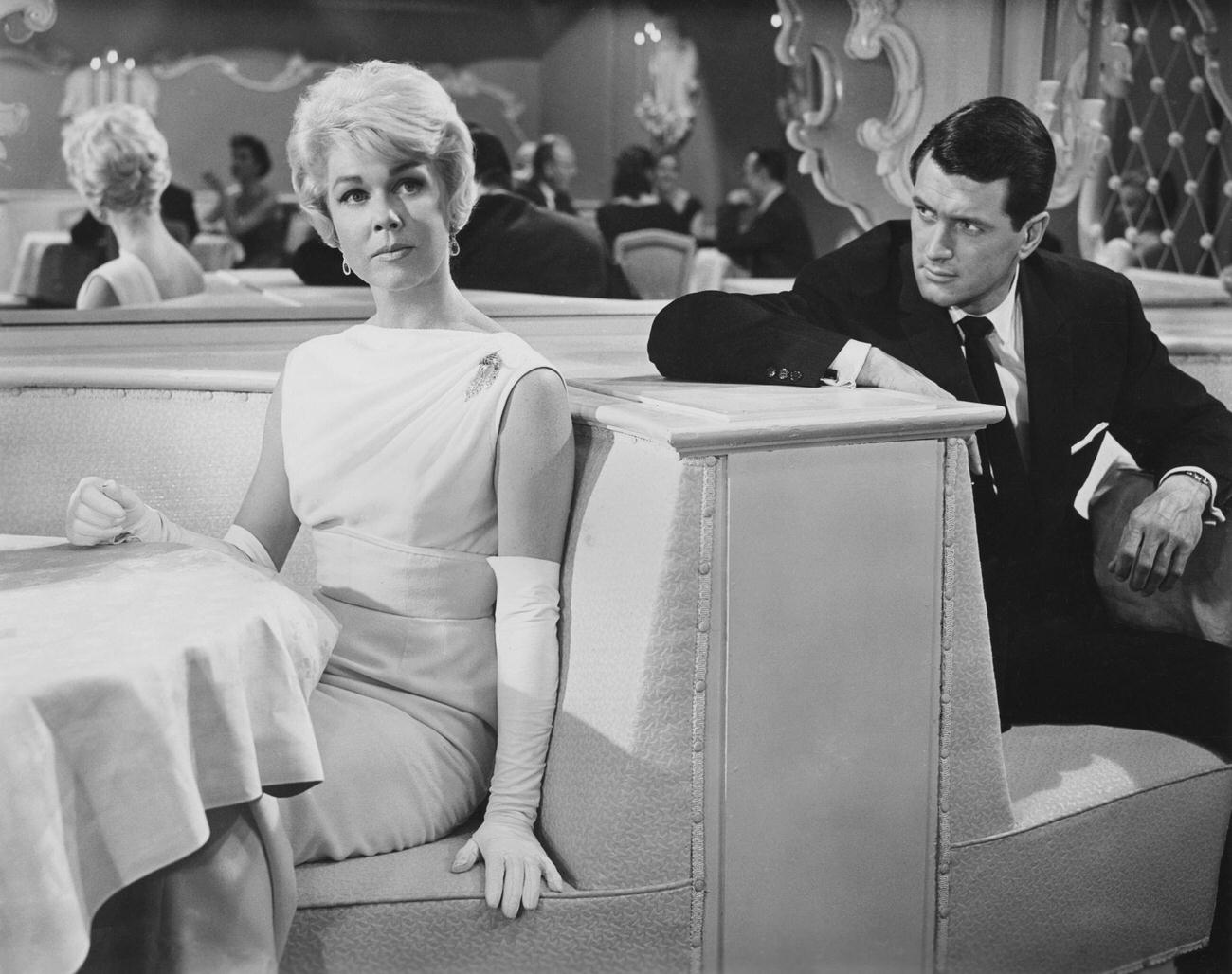 Doris Day And Rock Hudson In 'Pillow Talk', 1959.