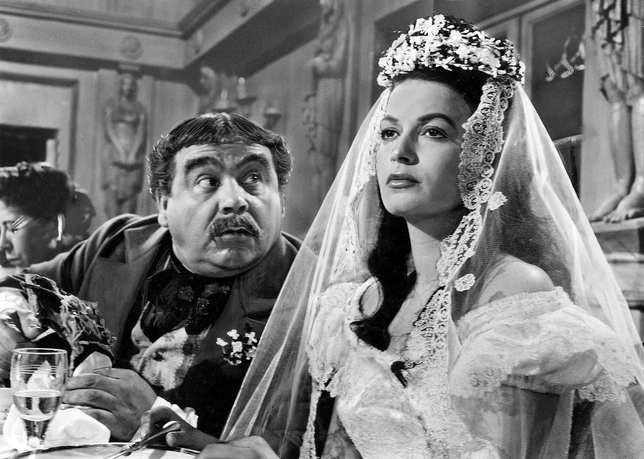 Walter Richter And Eva Bartok In 'Dunja', 1955.