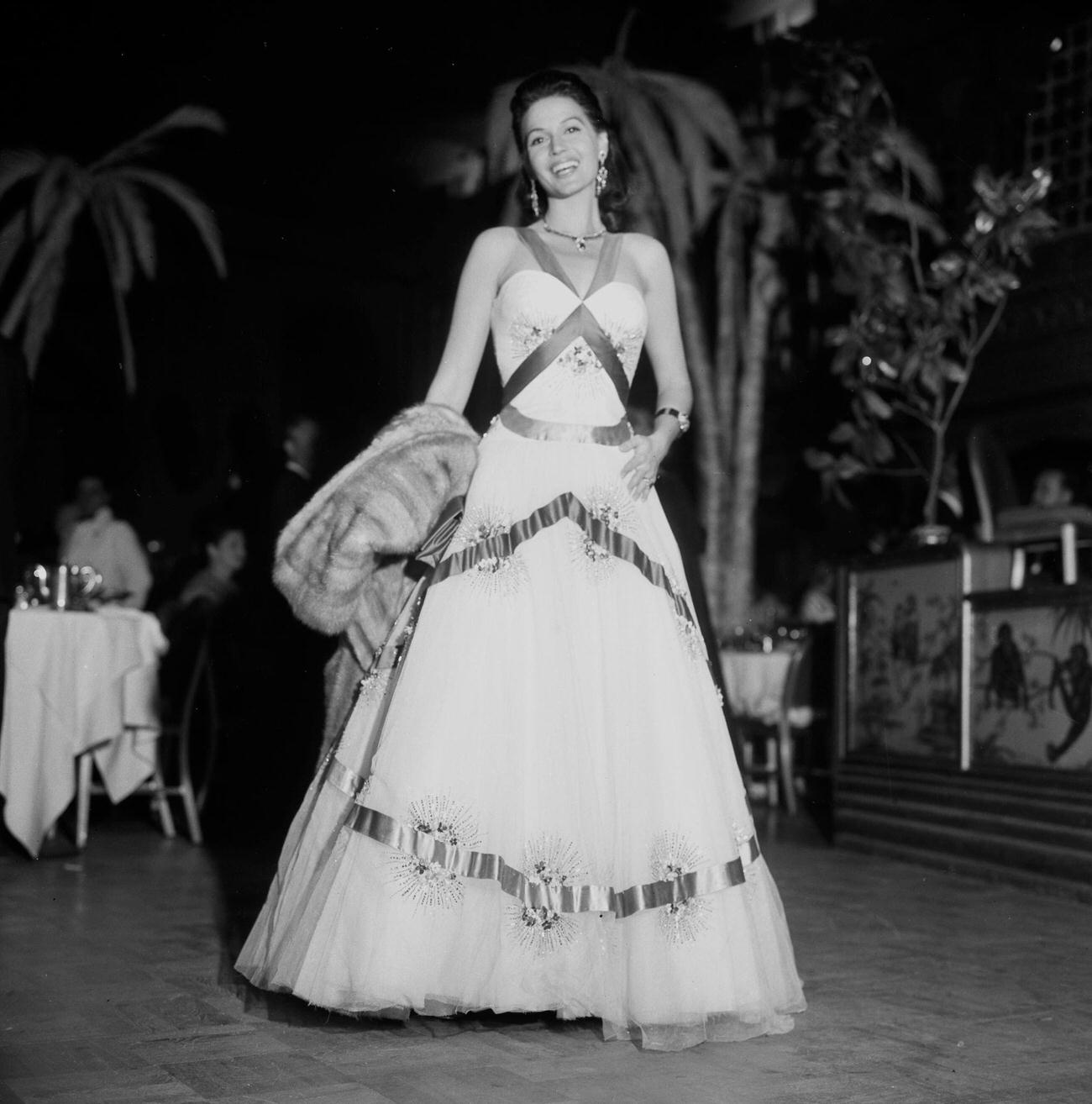 Eva Bartok Attending A Party In Los Angeles, Circa 1957.