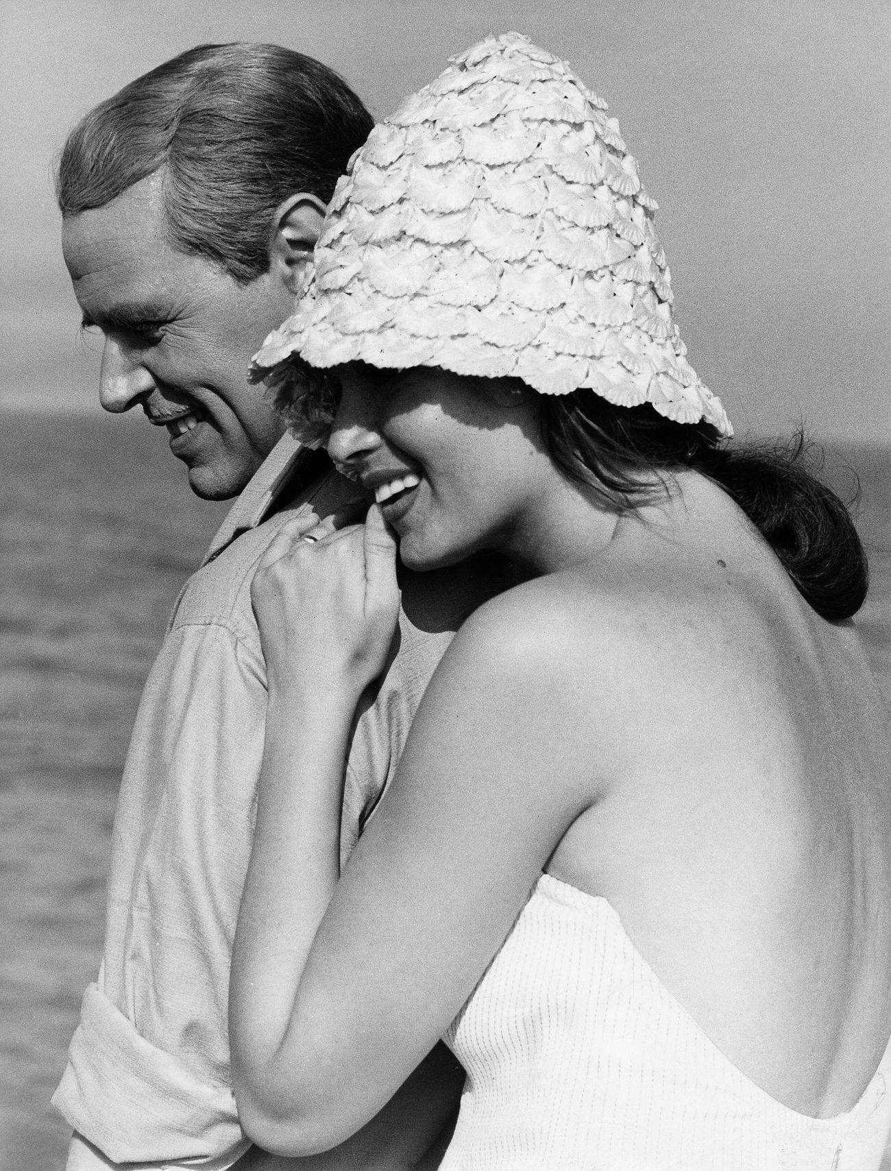 O.w. Fischer With Eva Bartok In 'It Doesn'T Always Have To Be Caviar,' 1961.