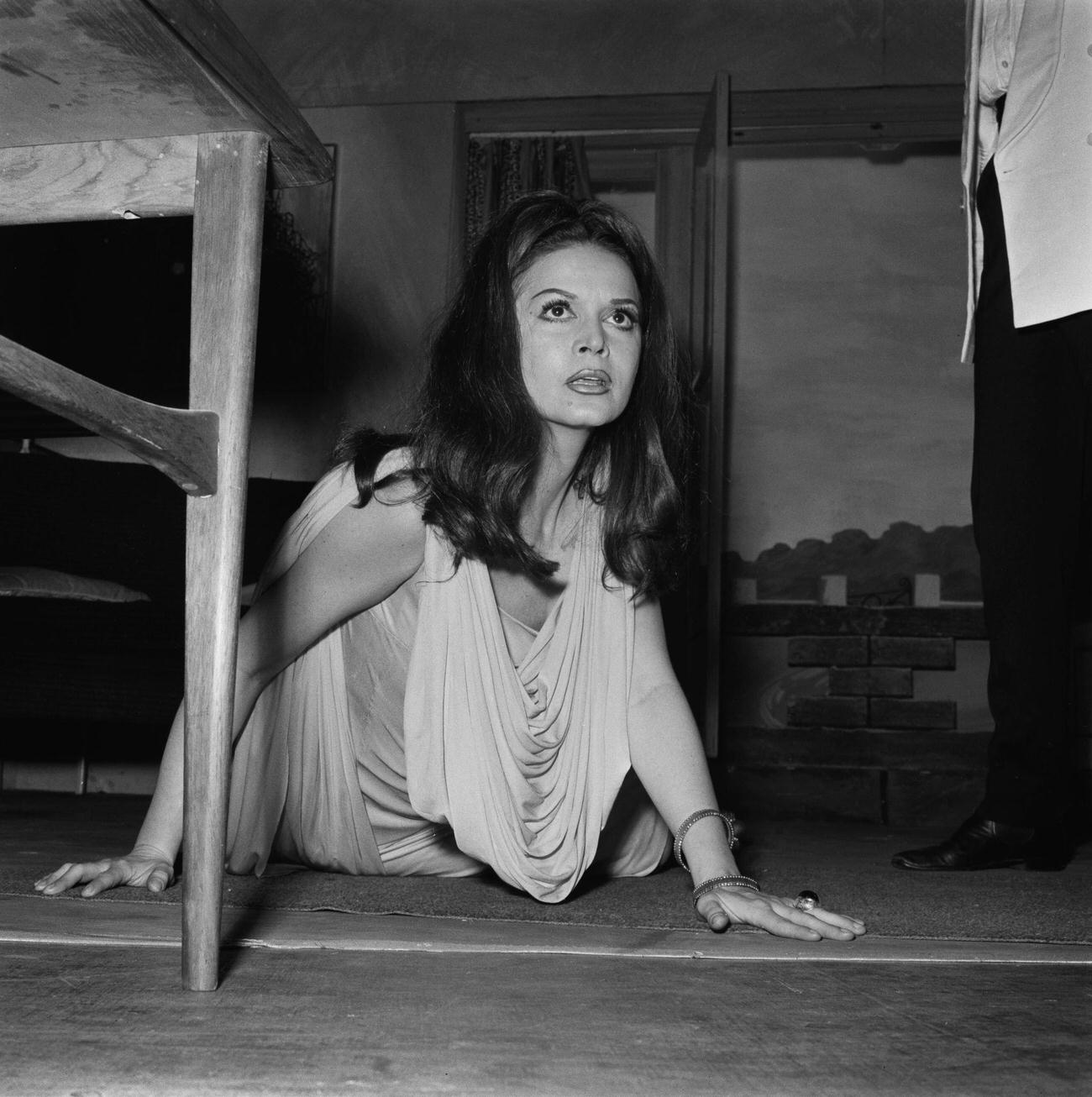 Eva Bartok In 'Paint Myself Black', New Arts Theatre Club, London, June 7, 1965.