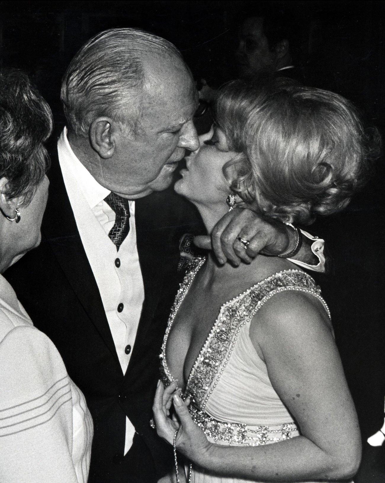 Pat O' Brian, His Wife, And Eva Gabor At The 41St Annual Academy Awards After Party In Beverly Hills, California.