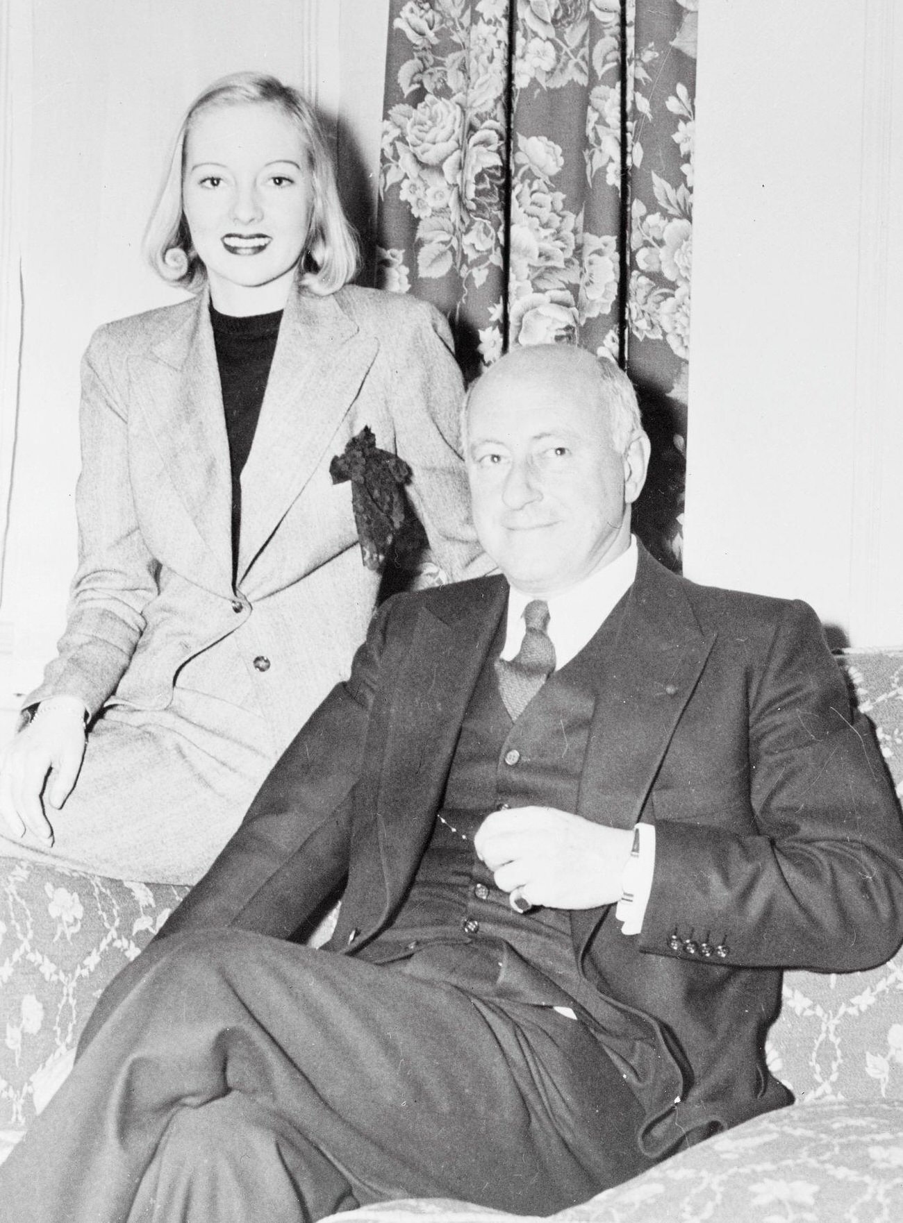 Evelyn Keyes With Cecil B. Demille, Date Unspecified.