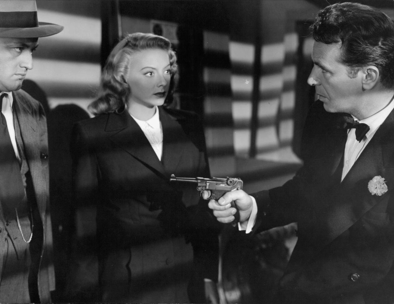 Lee J Cobb And Evelyn Keyes In 'Johnny O'Clock', 1947.