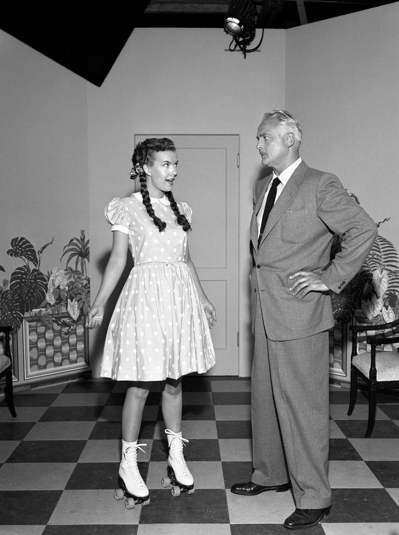 Gale Storm And Charles Farrell In Cbs'S 'My Little Margie', June 27, 1952.