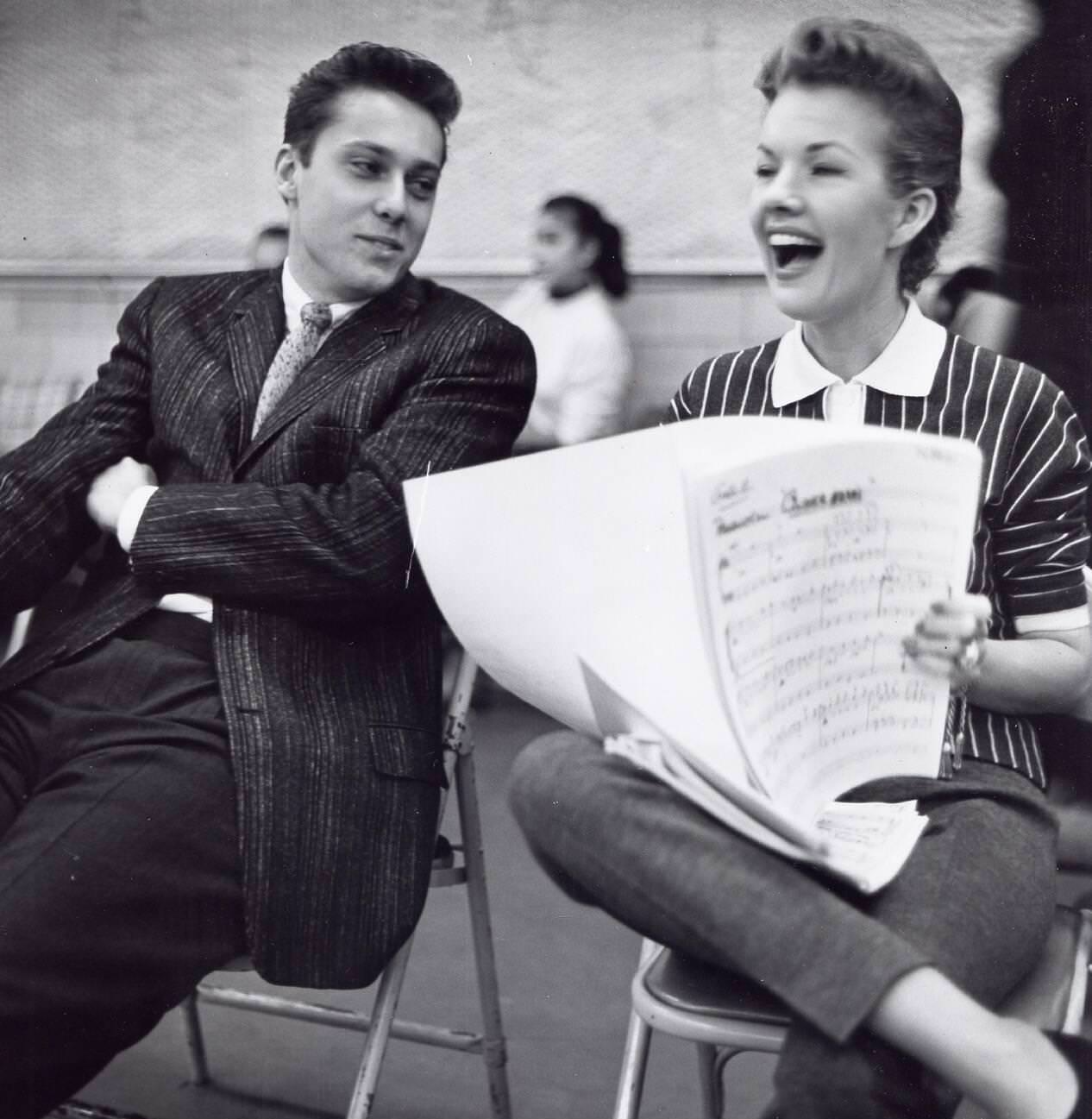 Gale Storm With Jack Jones In 'Big Records', 1957.