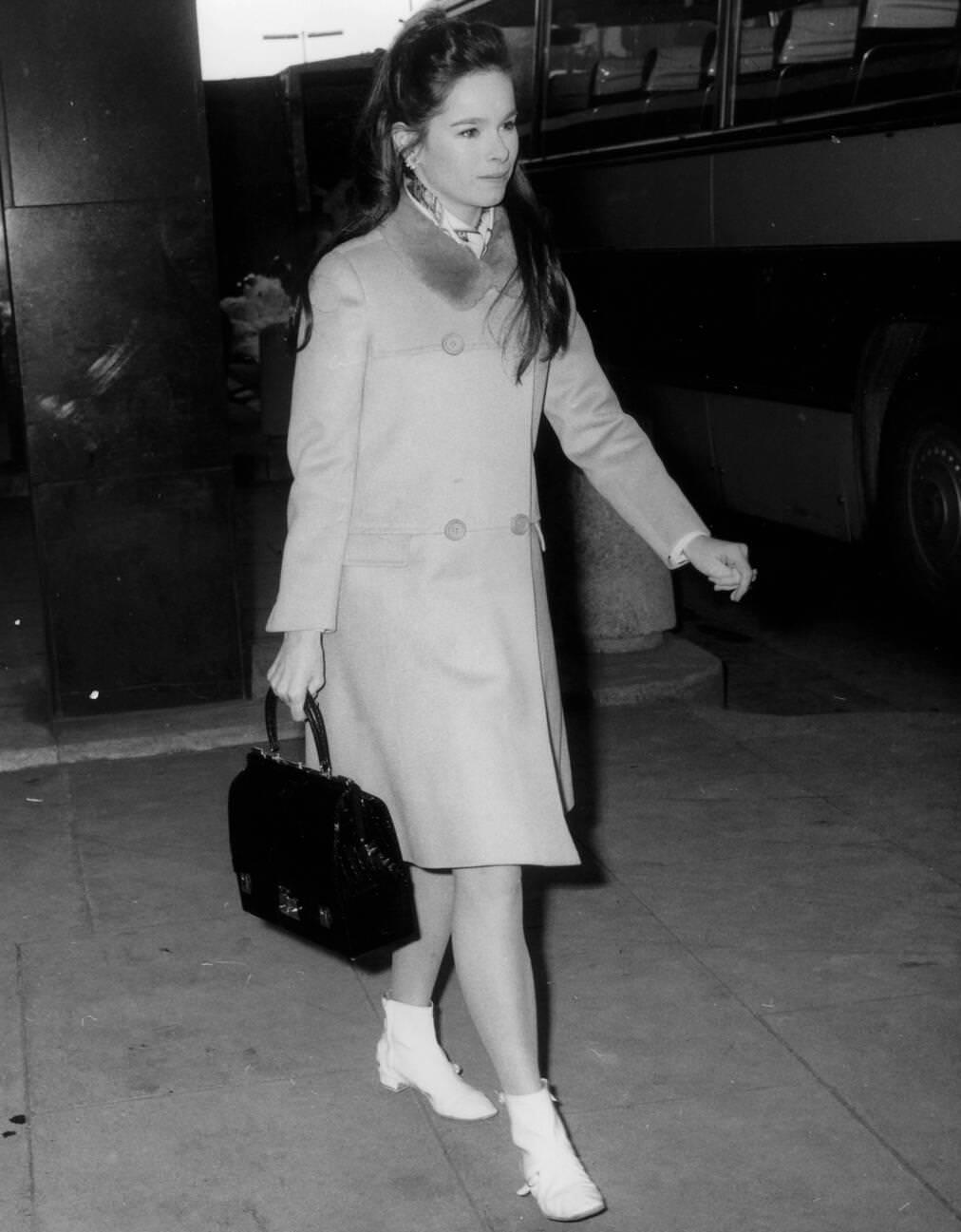 Geraldine Chaplin Arriving At London Airport, 1965.