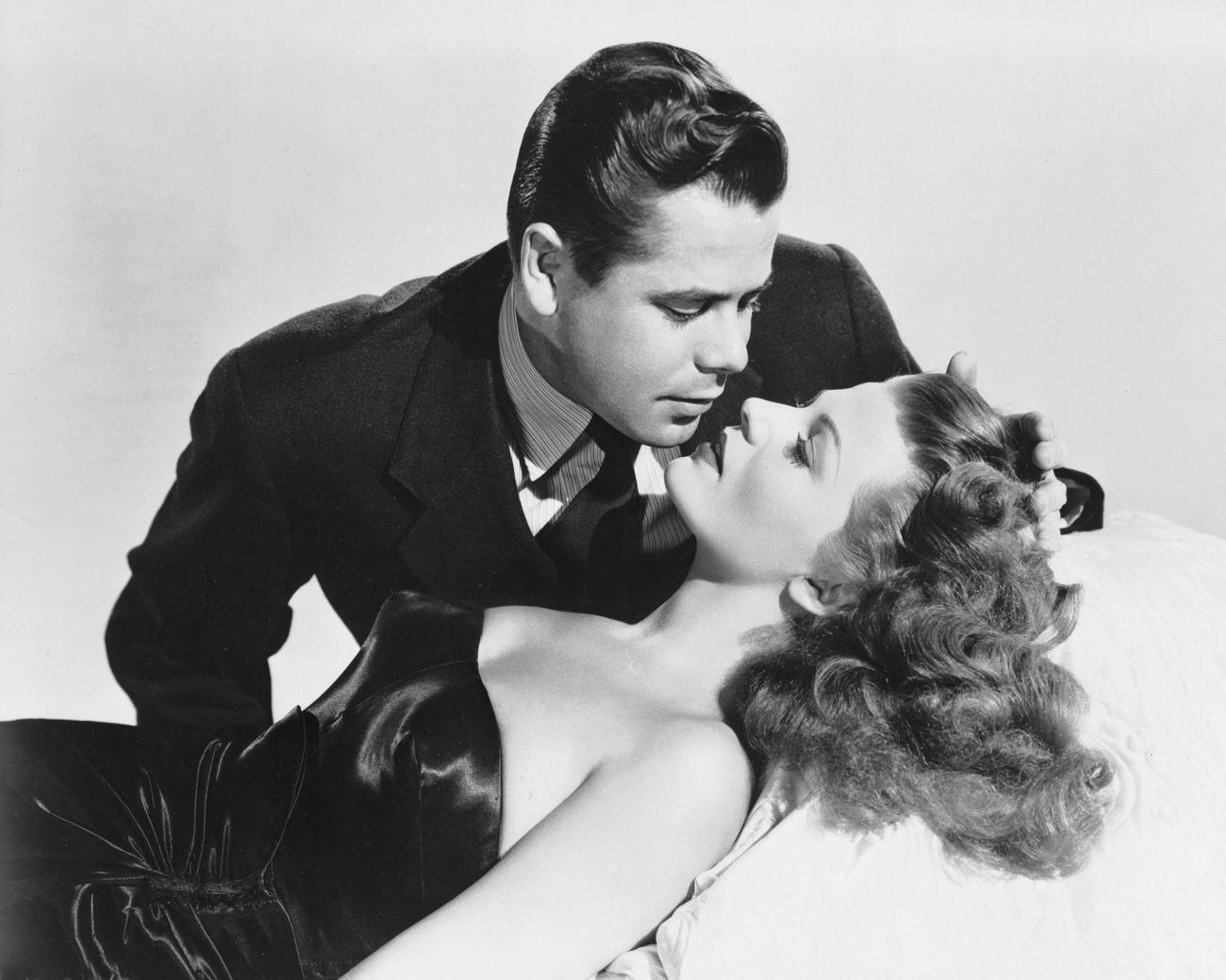 Glenn Ford With Rita Hayworth In The Film Noir 'Gilda', 1946.