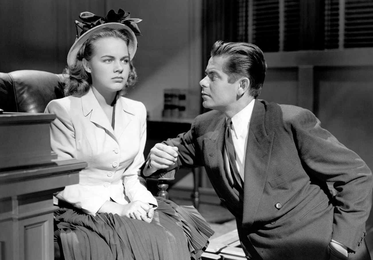 Terry Moore And Glenn Ford In 'The Return Of October', 1948.