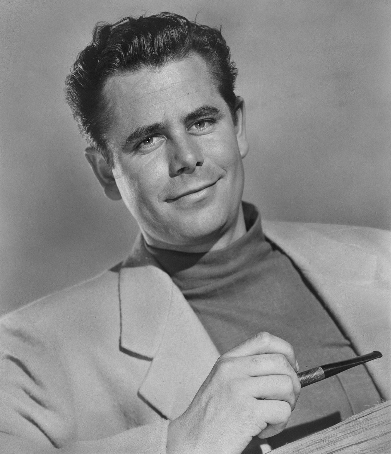 Glenn Ford Holding A Cigar, 1949.