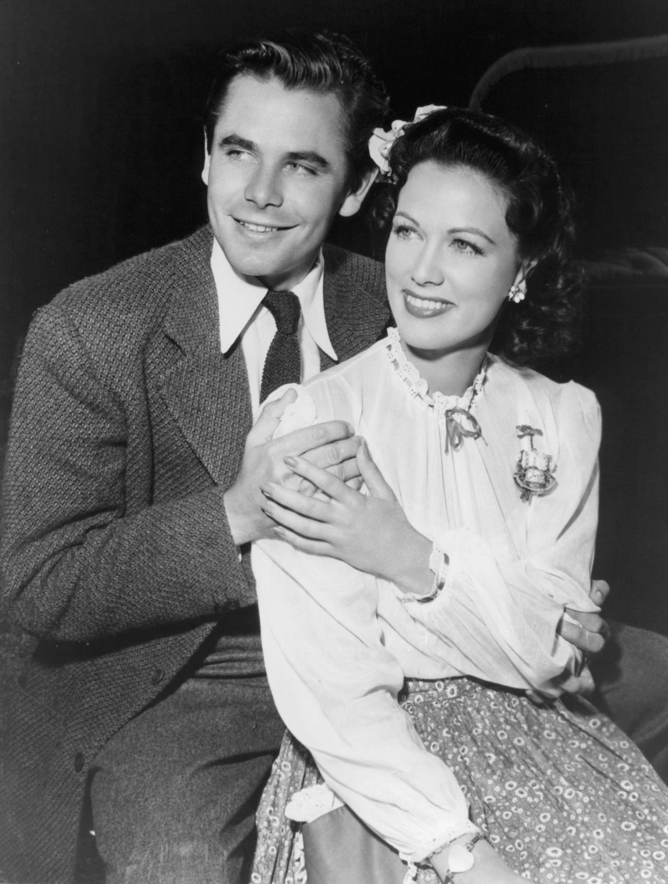 Glenn Ford Withhis Wife Eleanor Powell, Circa 1950.