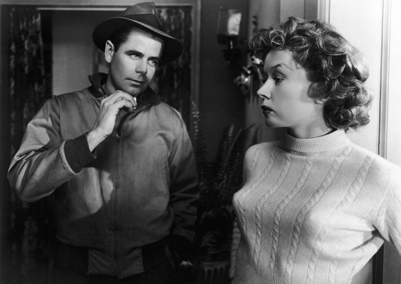 Gloria Grahame And Glenn Ford In A Scene From &Amp;Quot;Human Desire&Amp;Quot;.