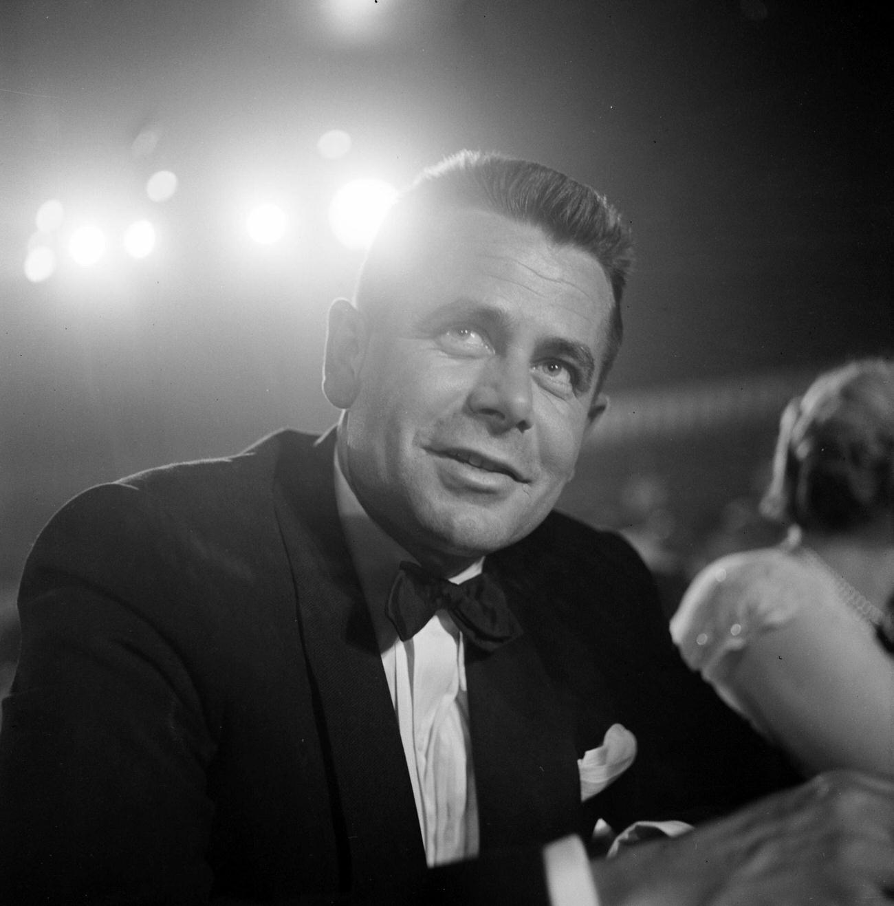 Glenn Ford At The Emmy Awards In Los Angeles, March 7, 1955.