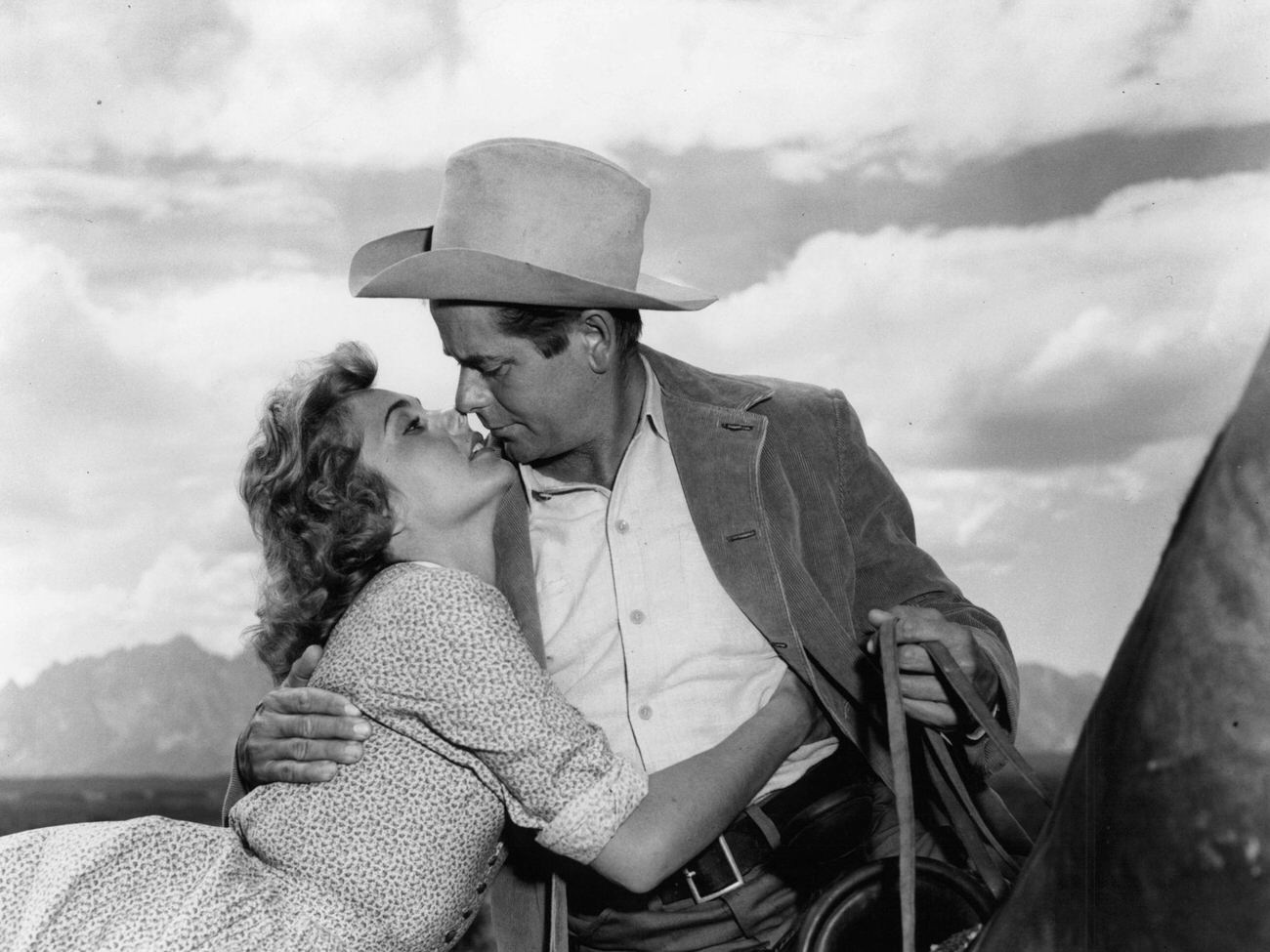 Felicia Farr And Glenn Ford In A Scene From 'Jubal', 1956.