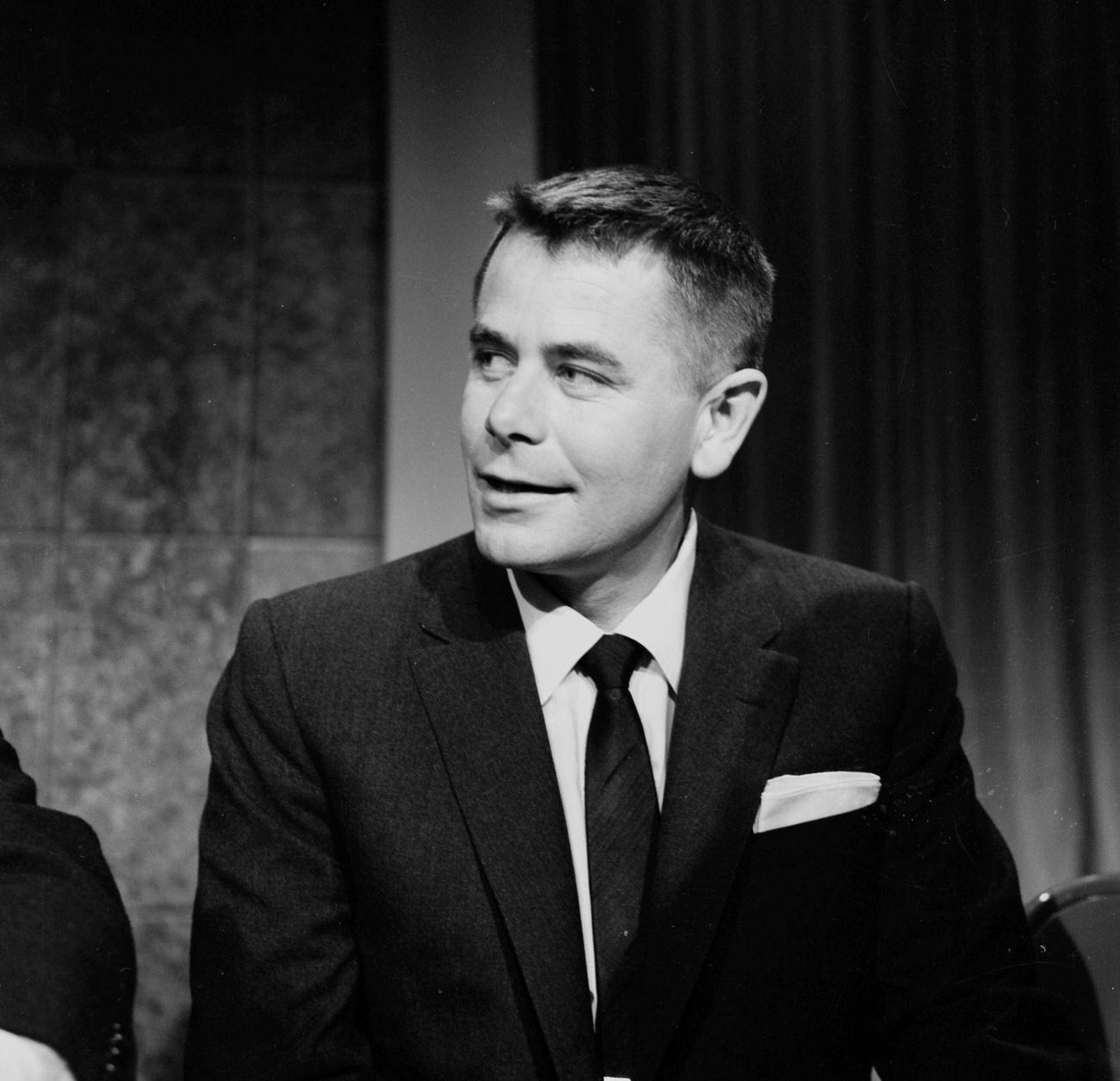 Glenn Ford At The Oscar Nominations In Los Angeles, February 18, 1956.