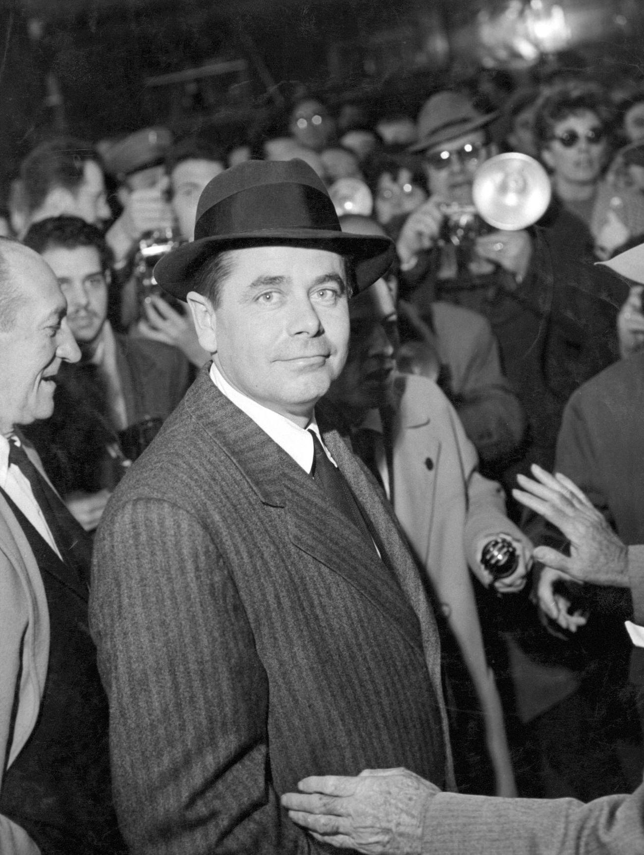 Glenn Ford In Madrid For 'It Started With A Kiss' Premiere, March 10, 1959.