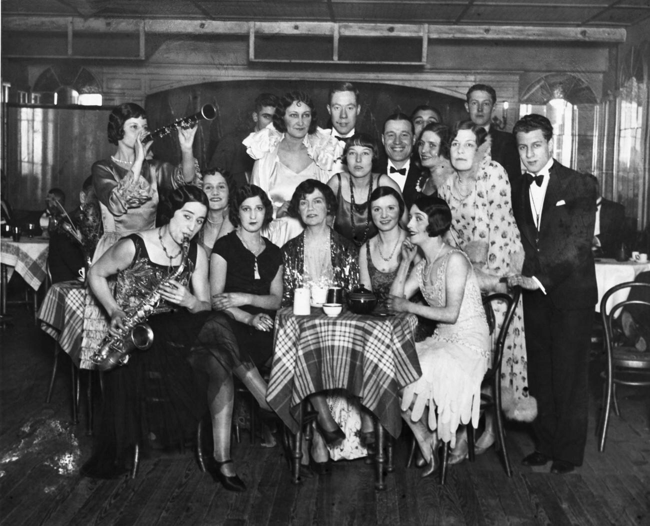 Kate Meyrick At A Welcome Back Party At The Silver Slipper Club, London, After Her Release From Prison, 1928.