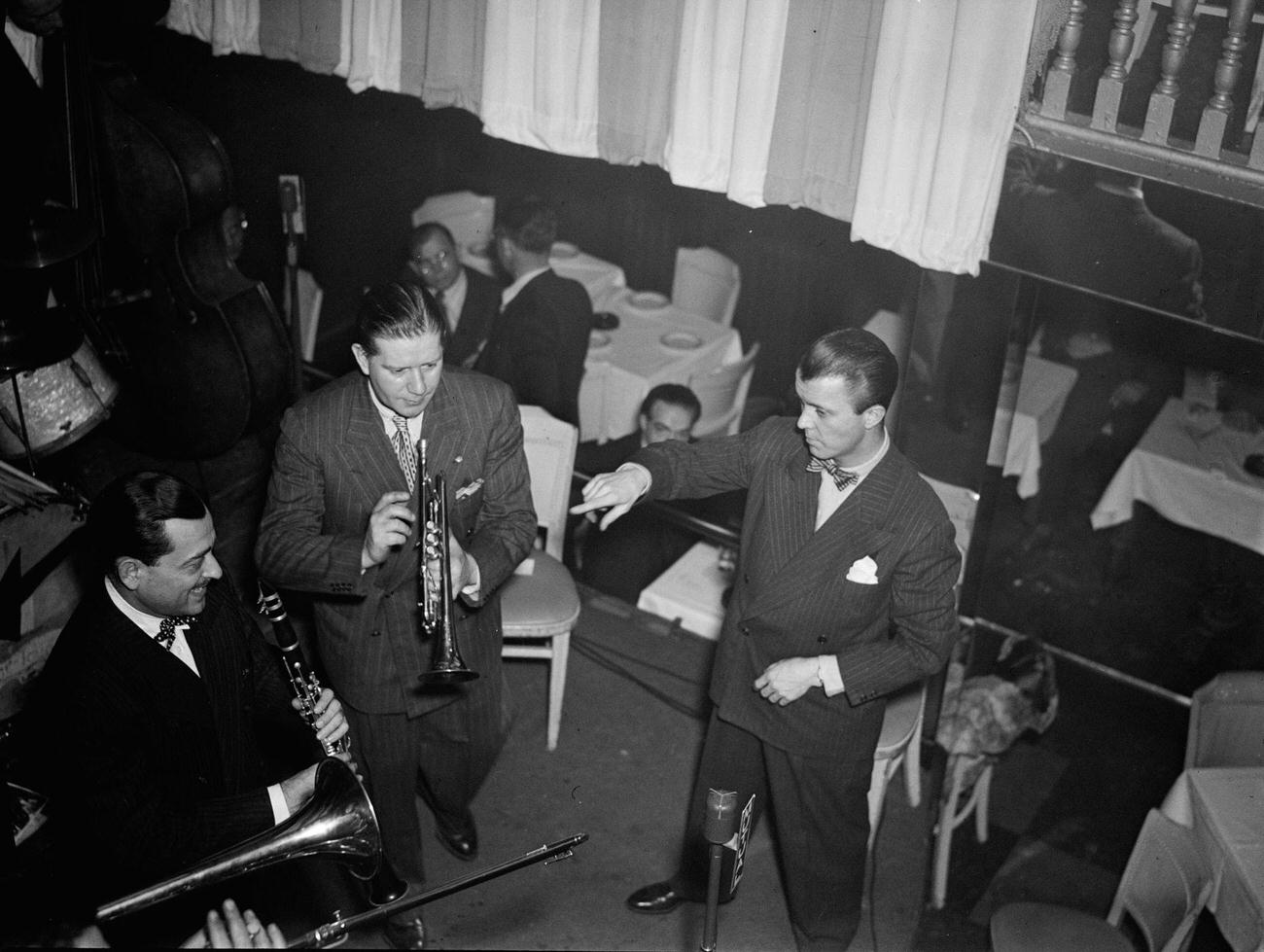 Tony Parenti, Wild Bill Davison, And Eddie Condon At Eddie Condon'S, New York, N.y., Circa June 1946.
