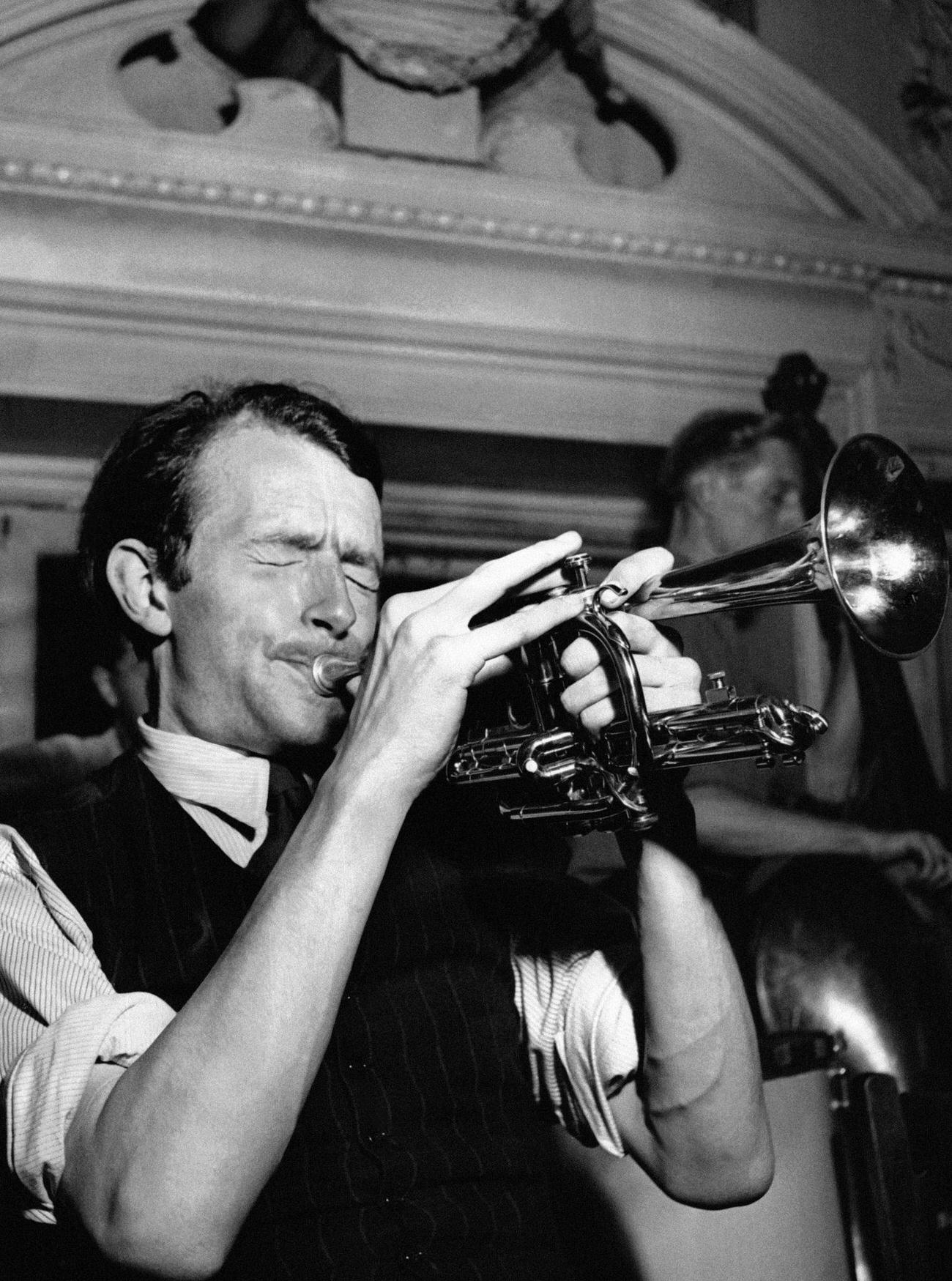Trumpeter Humphrey Lyttelton Playing At Jazz Club, 1948.