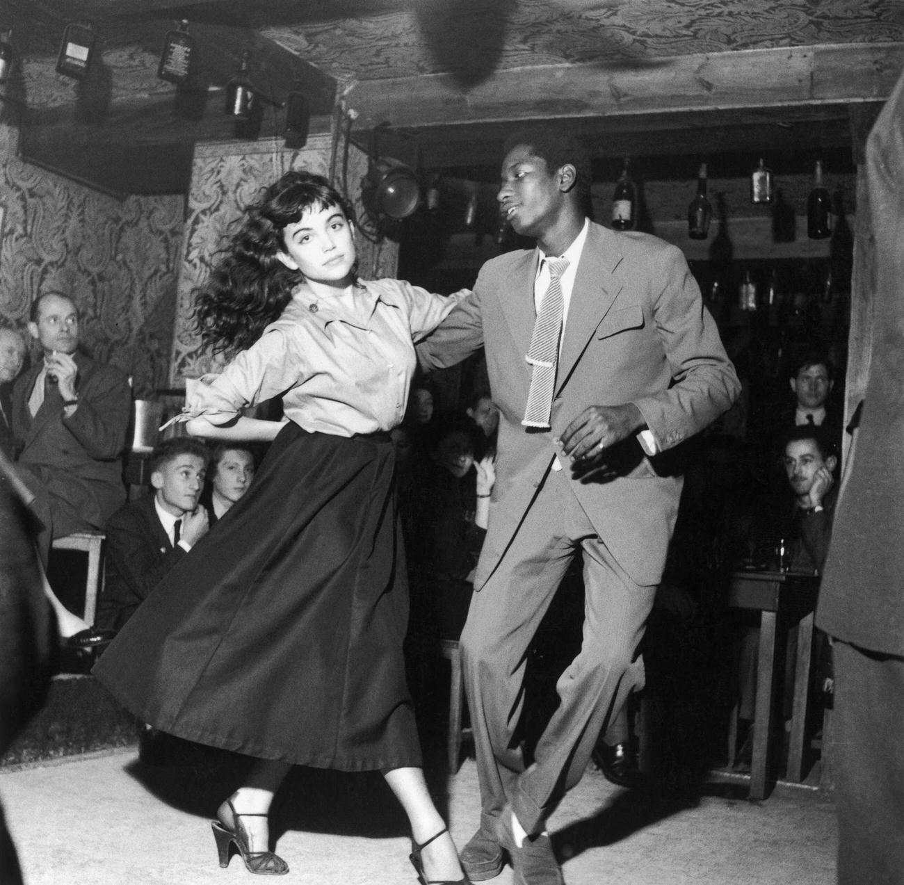 James Campbell And Claude Mocquery At Club Saint-Germain, Paris, France, Circa 1951.