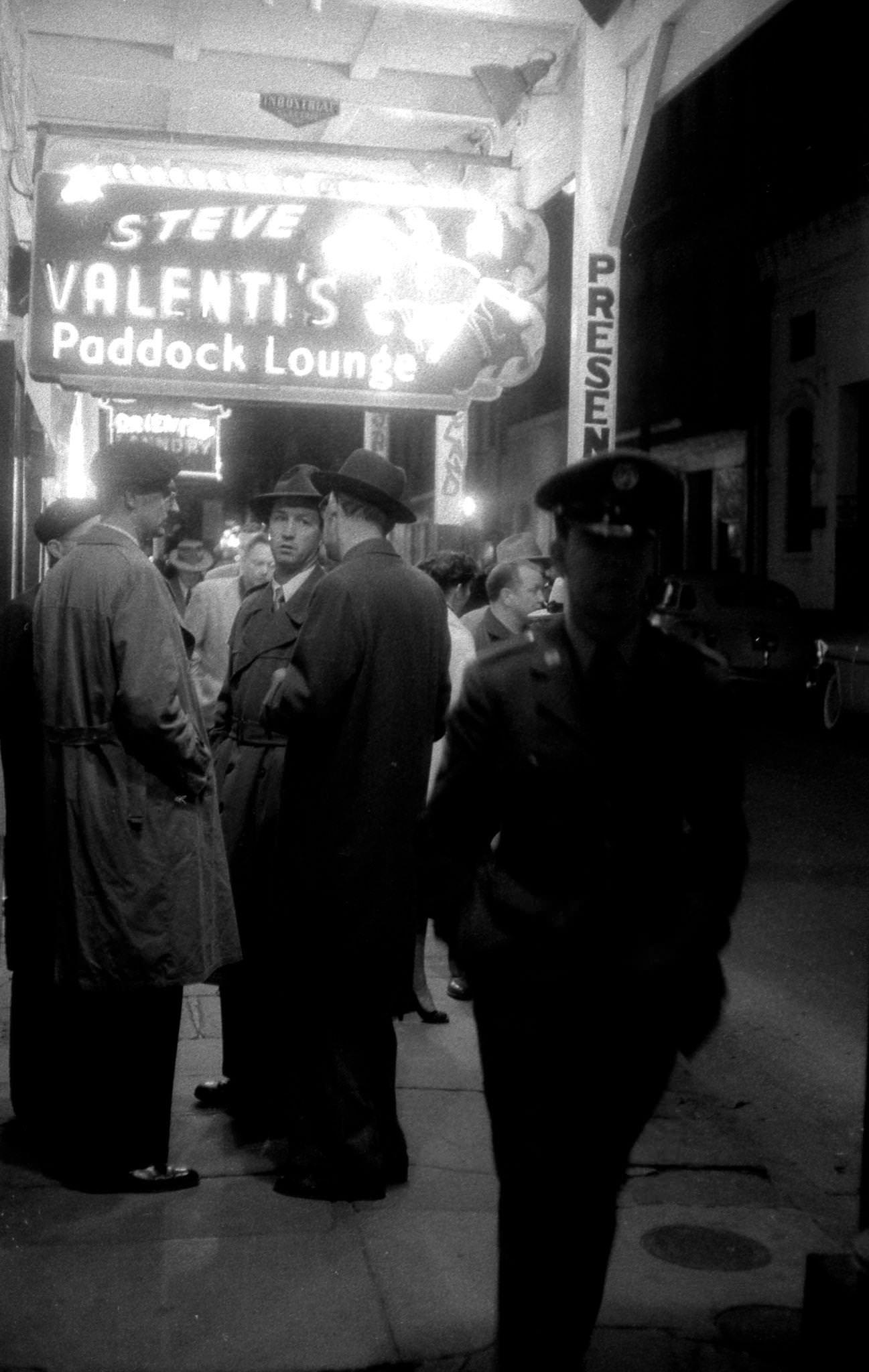 Steve Valenti'S Paddock Lounge On New Orleans' Bourbon Street, 1955.