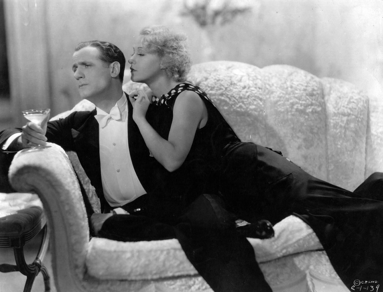 Grace Moore And Tullio Carminati In 'One Night Of Love,' Directed By Victor Schertzinger, Circa 1934.