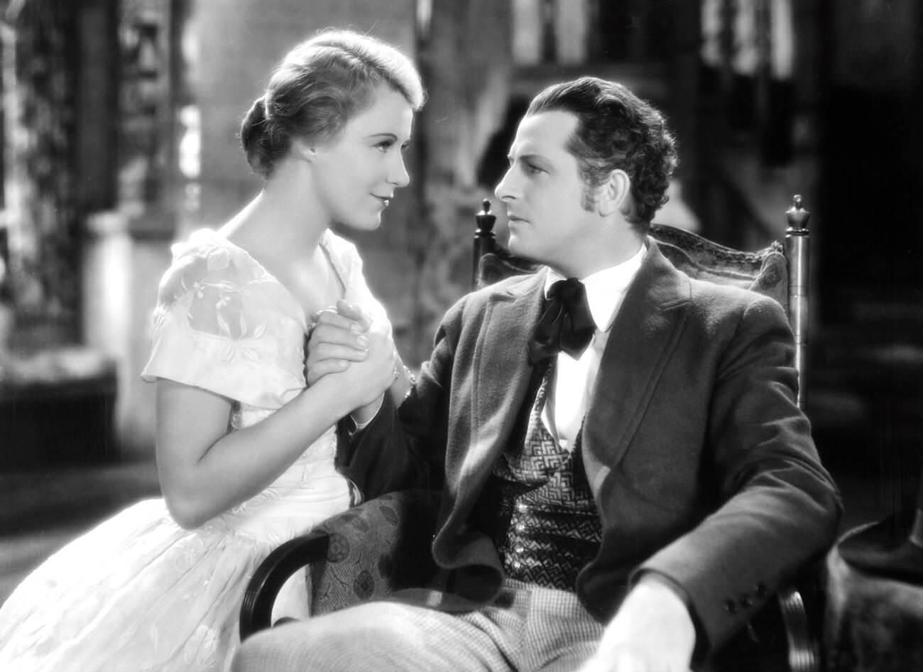 Grace Moore And Reginald Denny In 'A Lady'S Morals,' 1930.