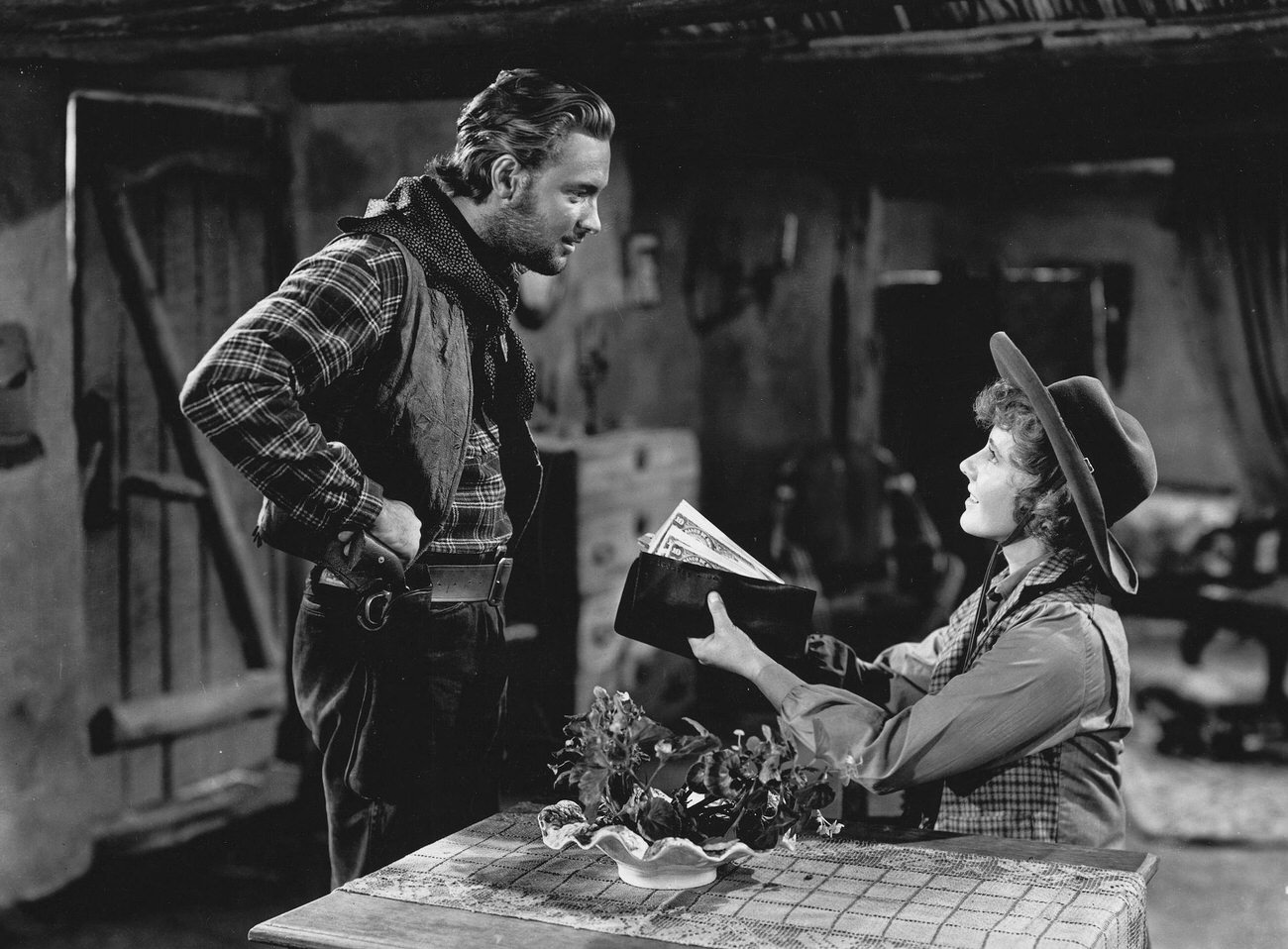 Jean Arthur With William Holden In 'Arizona', 1940.