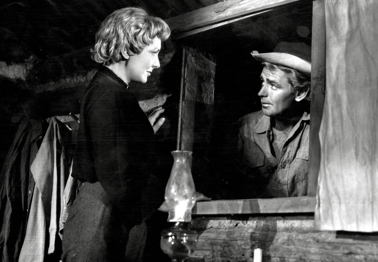 Jean Arthur And Alan Ladd In &Amp;Quot;Shane&Amp;Quot;, 1953.