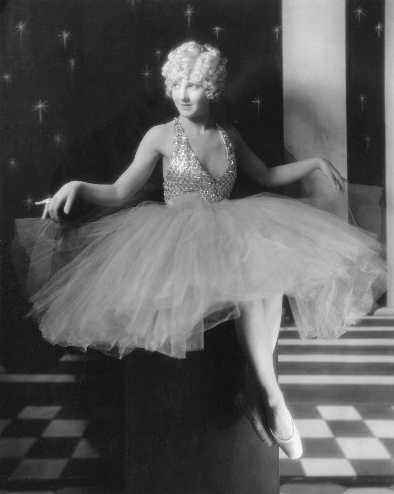 Jean Arthur In A Tulle Dress