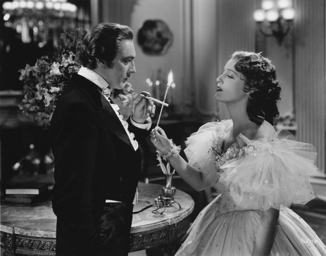 John Barrymore And Jeanette Macdonald In 'Maytime', 1937.