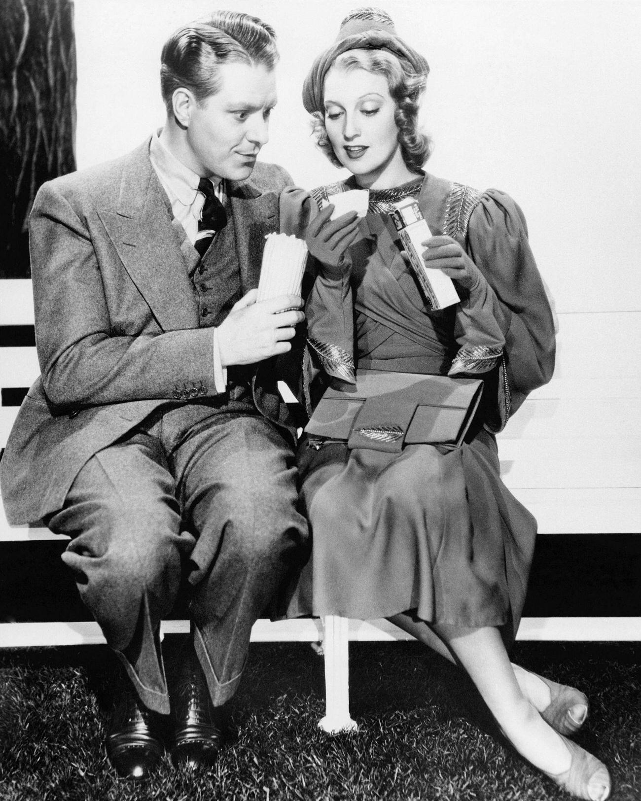 Nelson Eddy And Jeanette Macdonald In 'Sweethearts', 1938.