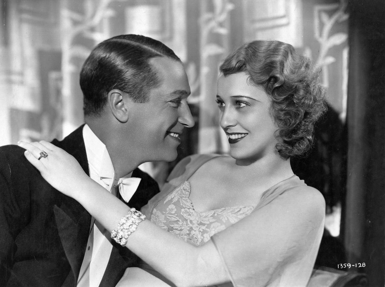Maurice Chevalier And Jeanette Macdonald In 'One Hour With You', 1932.
