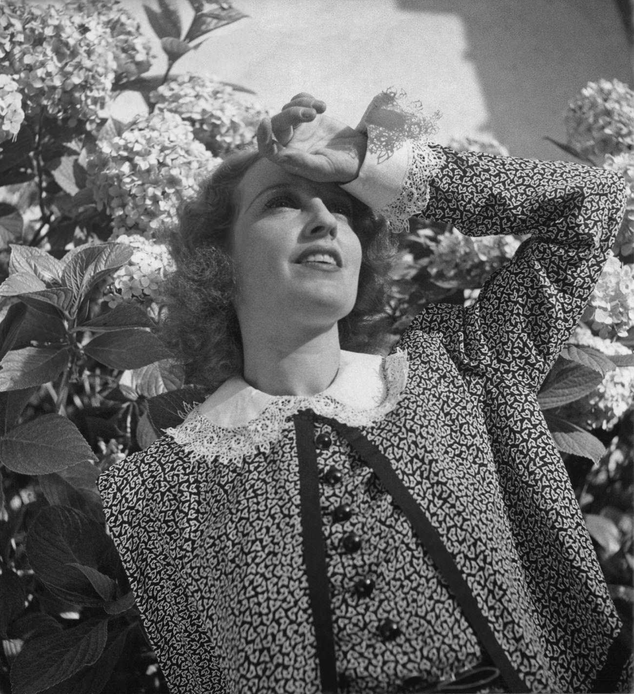 Portrait Of Jeanette Macdonald Shading Her Eyes, Circa 1940.