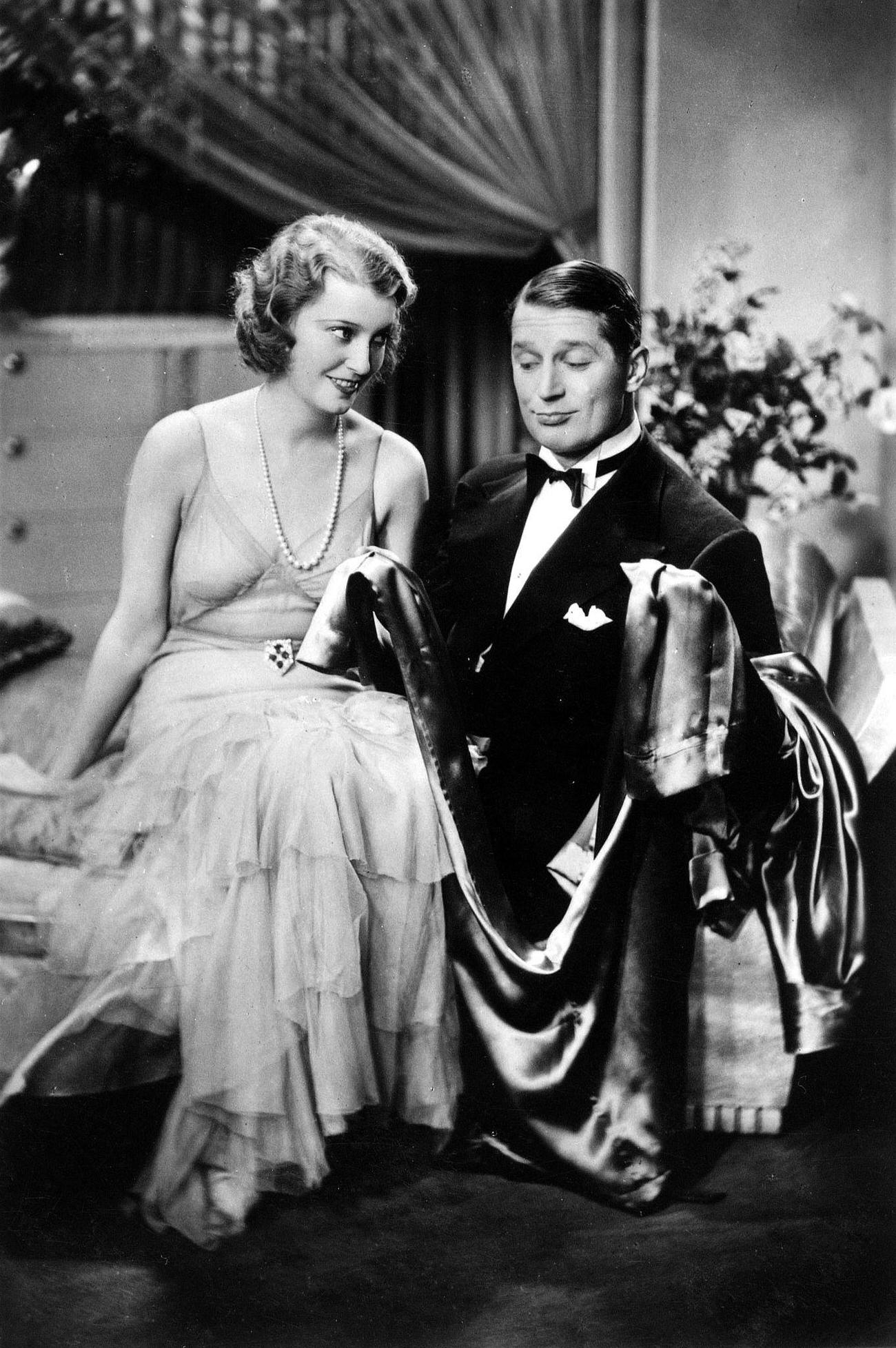 Maurice Chevalier And Jeanette Macdonald In 'One Hour With You', 1924.