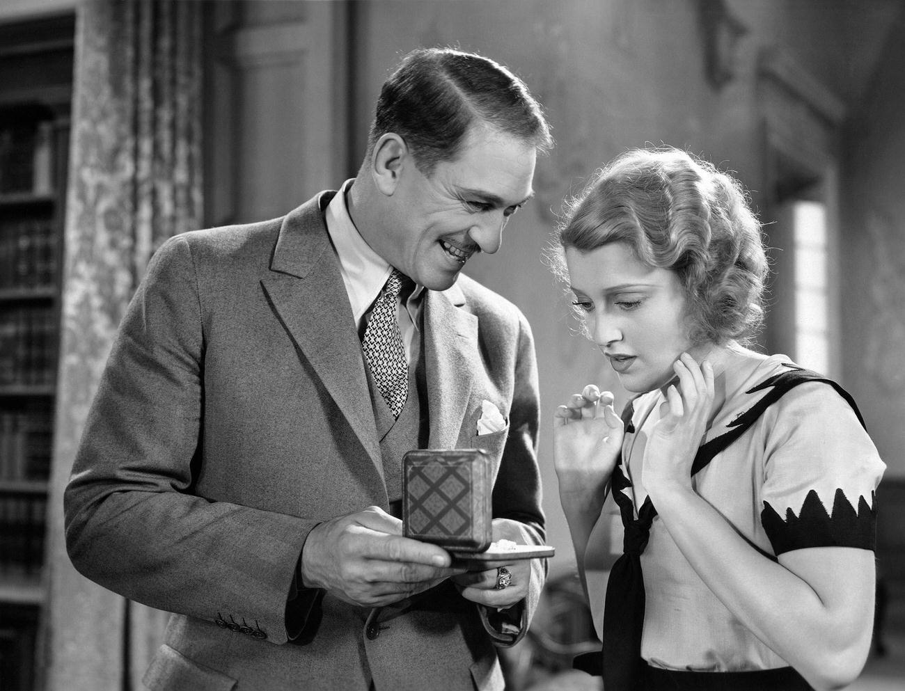 Victor Mclaglen And Jeanette Macdonald In 'Annabelle'S Affairs'.