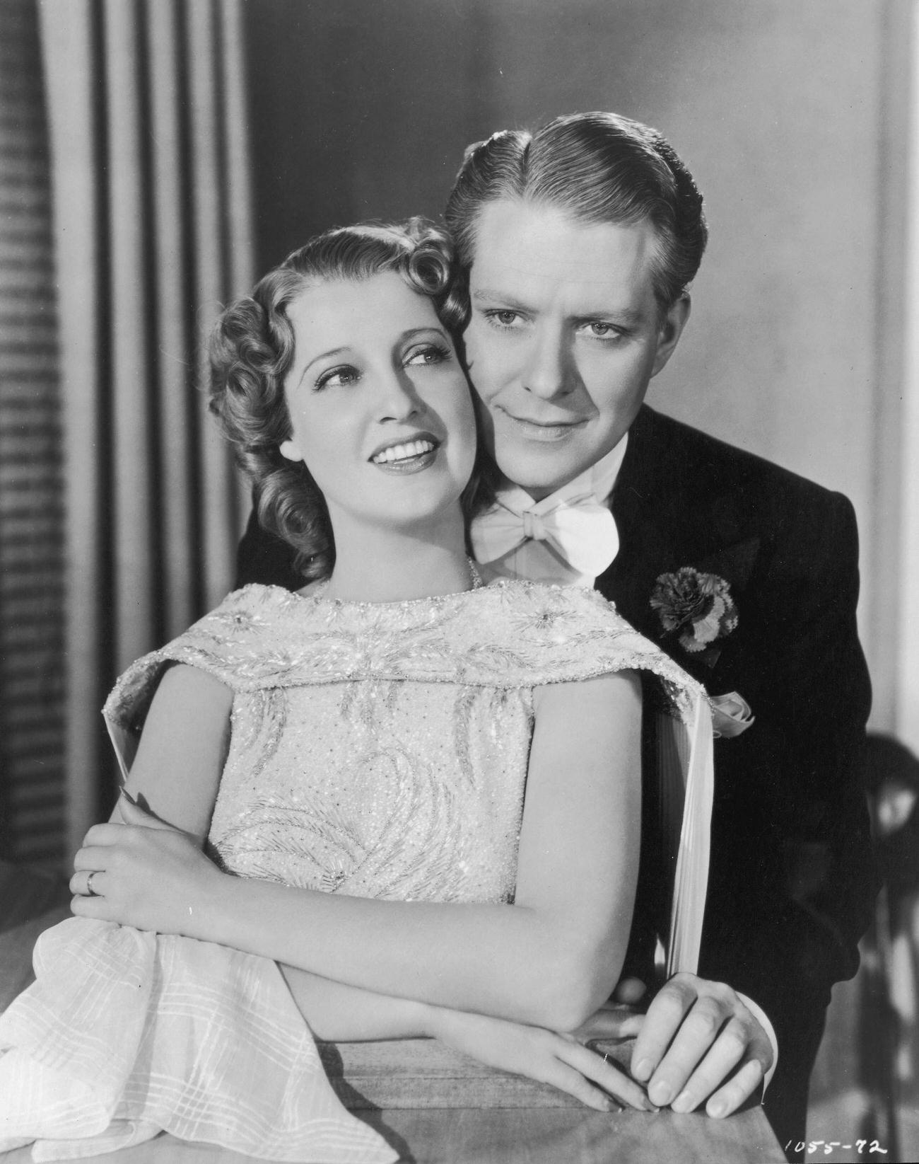 Nelson Eddy And Jeanette Macdonald Pose In A Still From 'Sweethearts,' 1938.