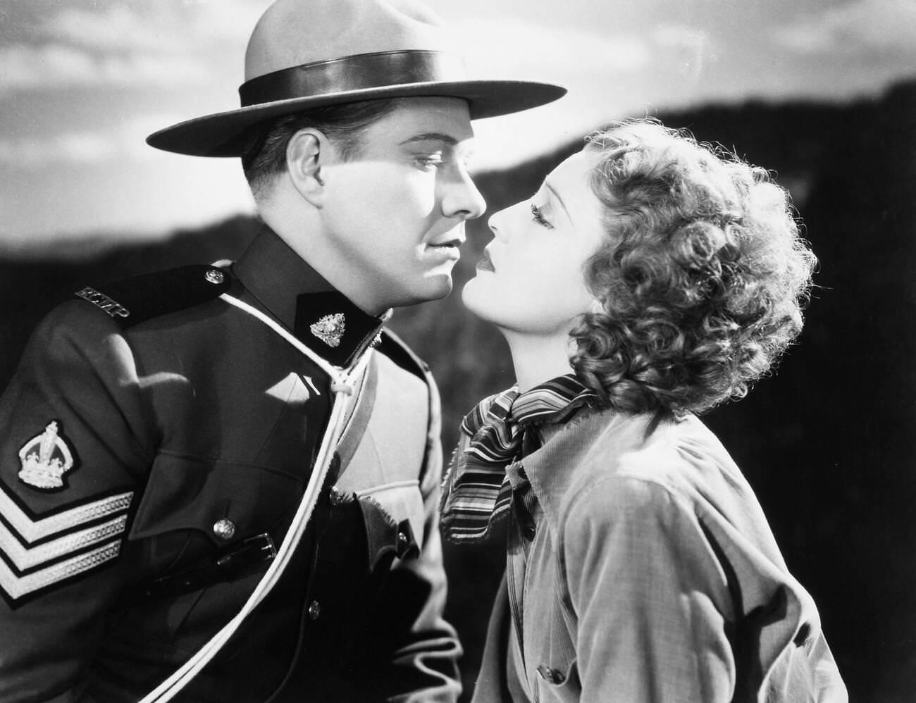 Nelson Eddy And Jeanette Macdonald In A Scene From The 1936 Film &Amp;Quot;Rose Marie.&Amp;Quot;