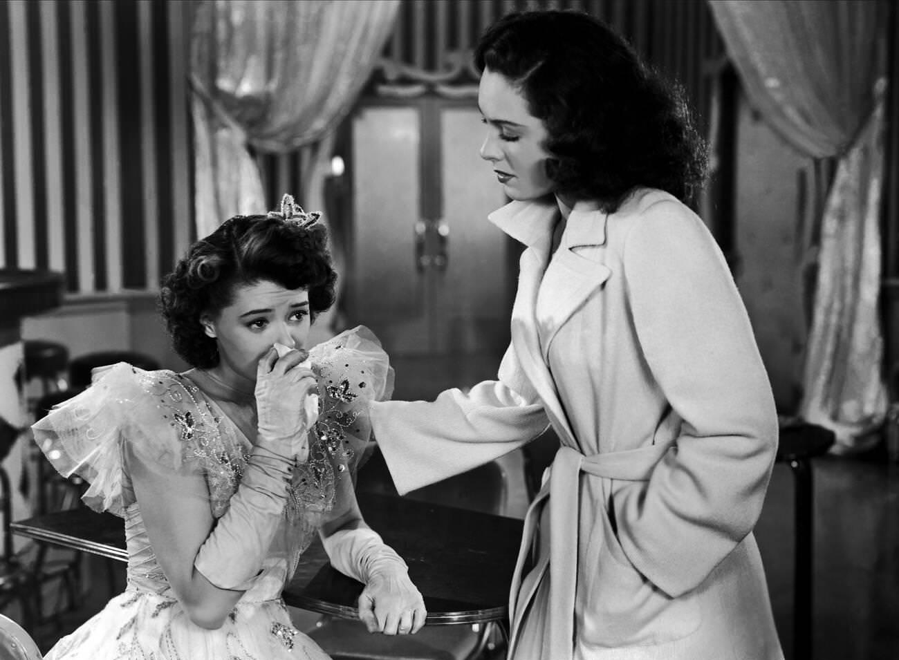 Jeff Donnell And Carla Balenda In 'Dancing In Manhattan', 1944.