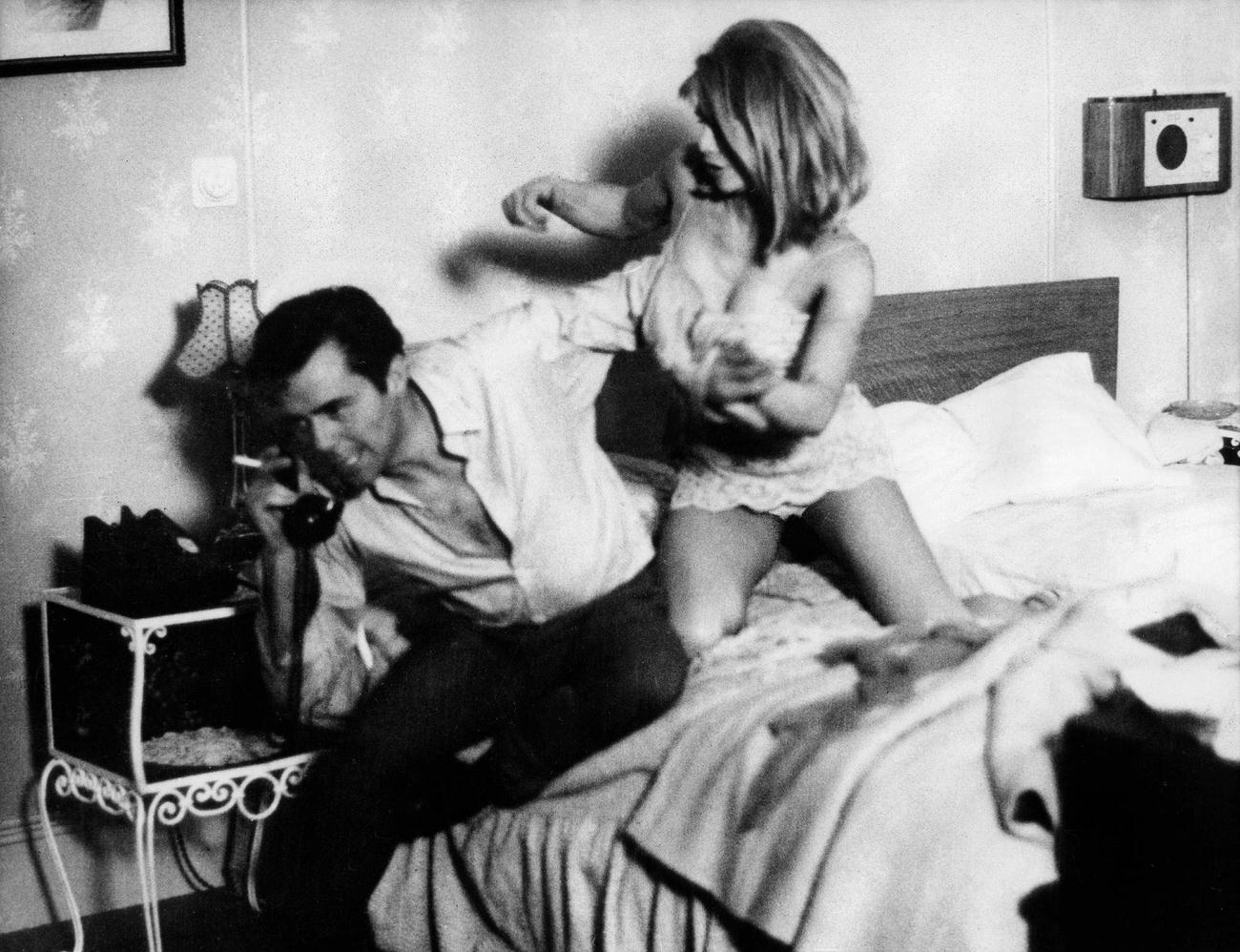 Dirk Bogarde With Julie Christie In 'Darling', 1965.