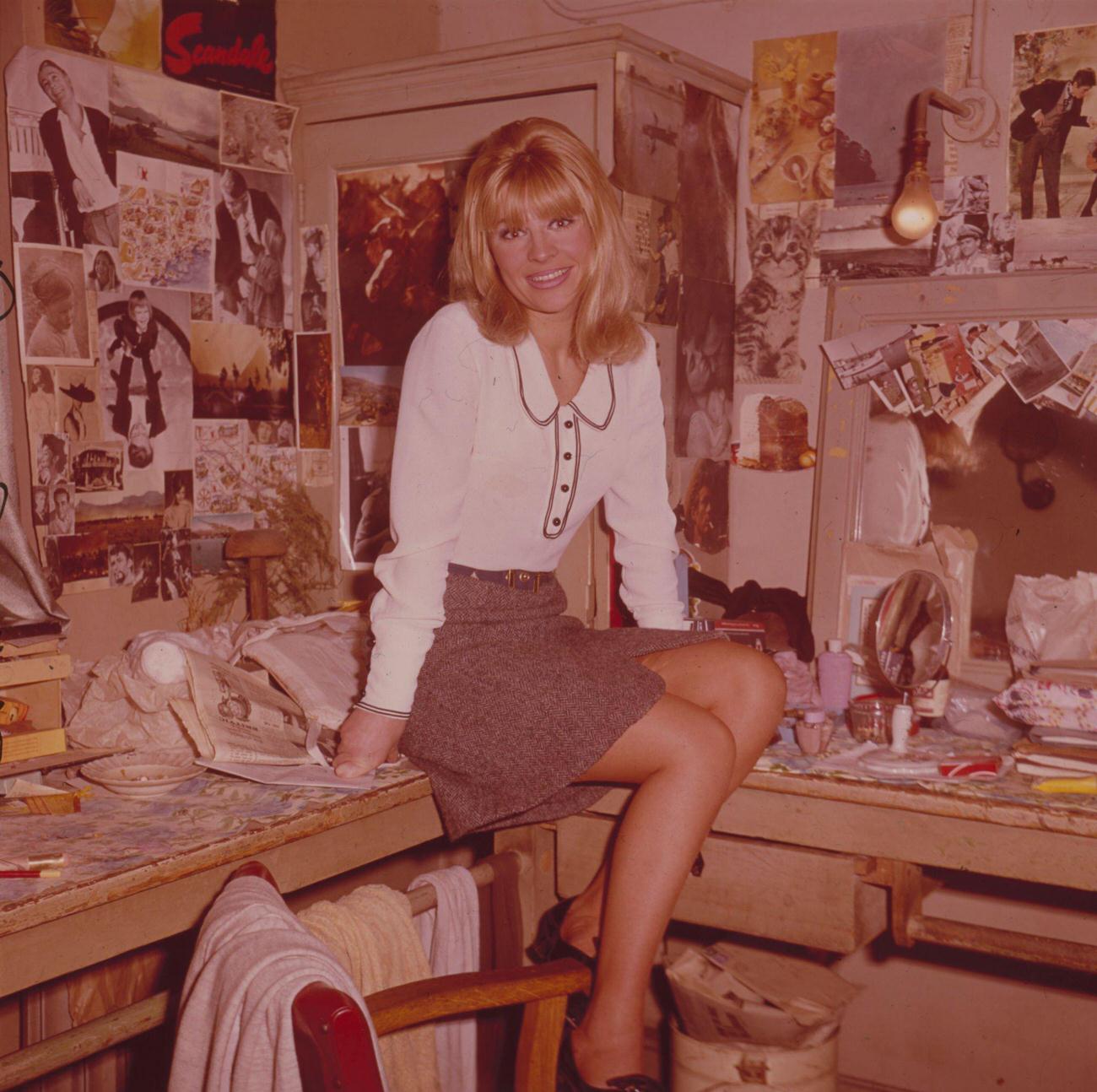 Julie Christie In A Dressing Room Backstage At A Theatre, 1964.